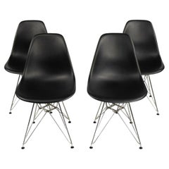 2018 Herman Miller Eames DSR Plastic Dining Chairs w/ Eiffel Bases Set of 4