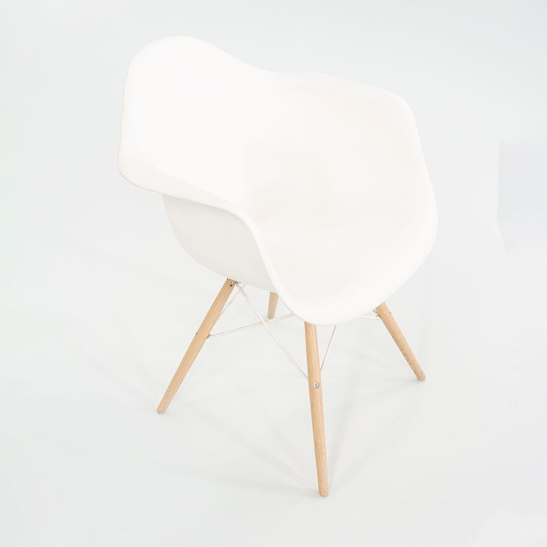 2018 Herman Miller Eames Plastic Arm Shell Chair in White with Beech Eiffel Base 4
