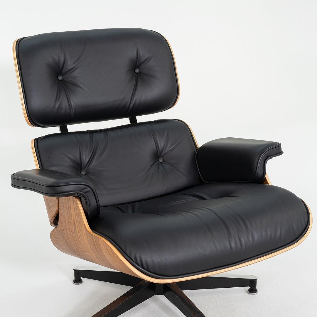 2018 Herman Miller Tall Eames Lounge Chair and Ottoman in MCL Leather and Walnut 3