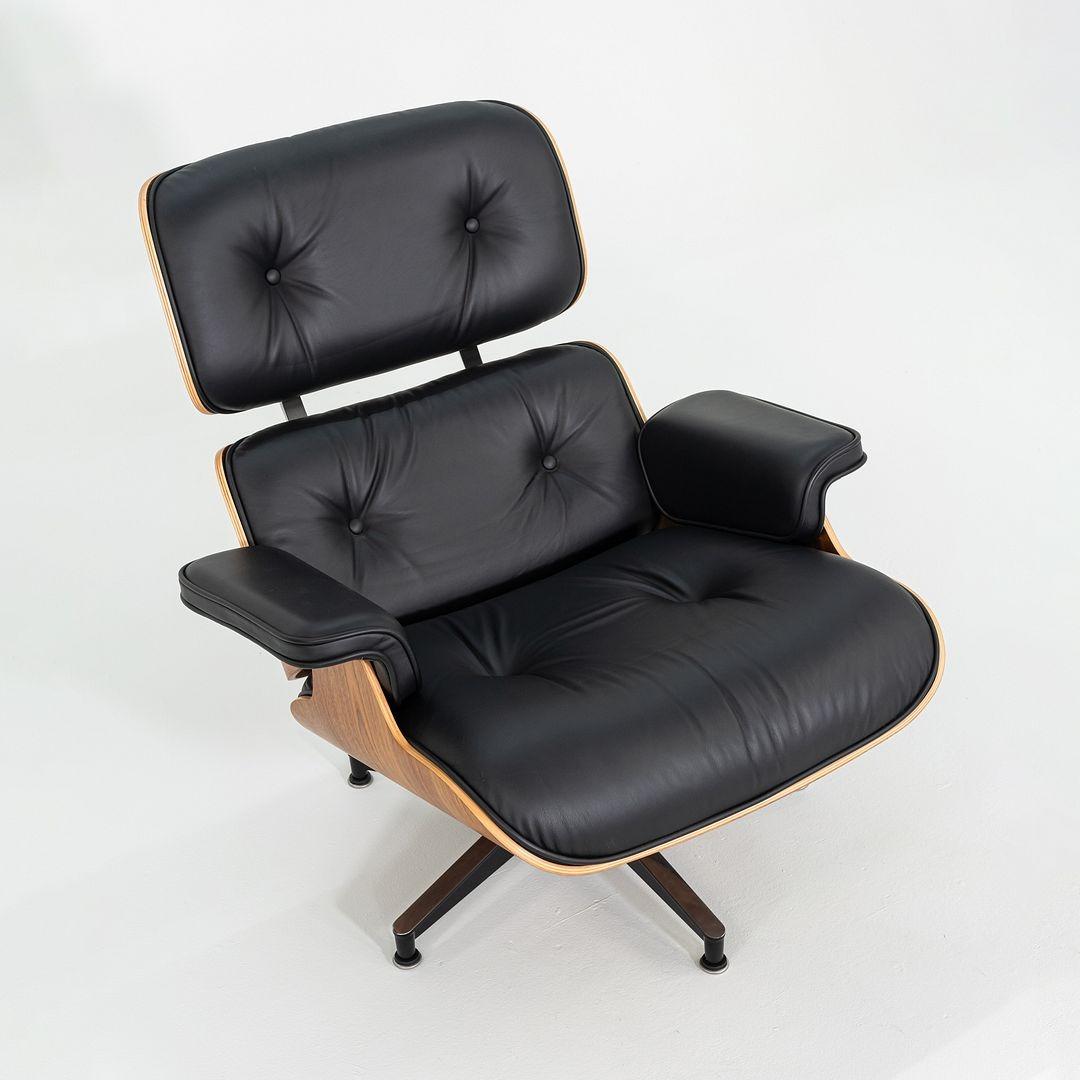 2018 Herman Miller Tall Eames Lounge Chair and Ottoman in MCL Leather and Walnut 4