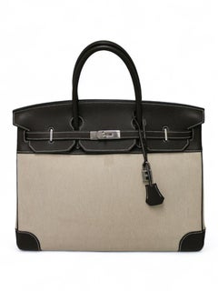 2018 Hermès Birkin 40 leather and canvas