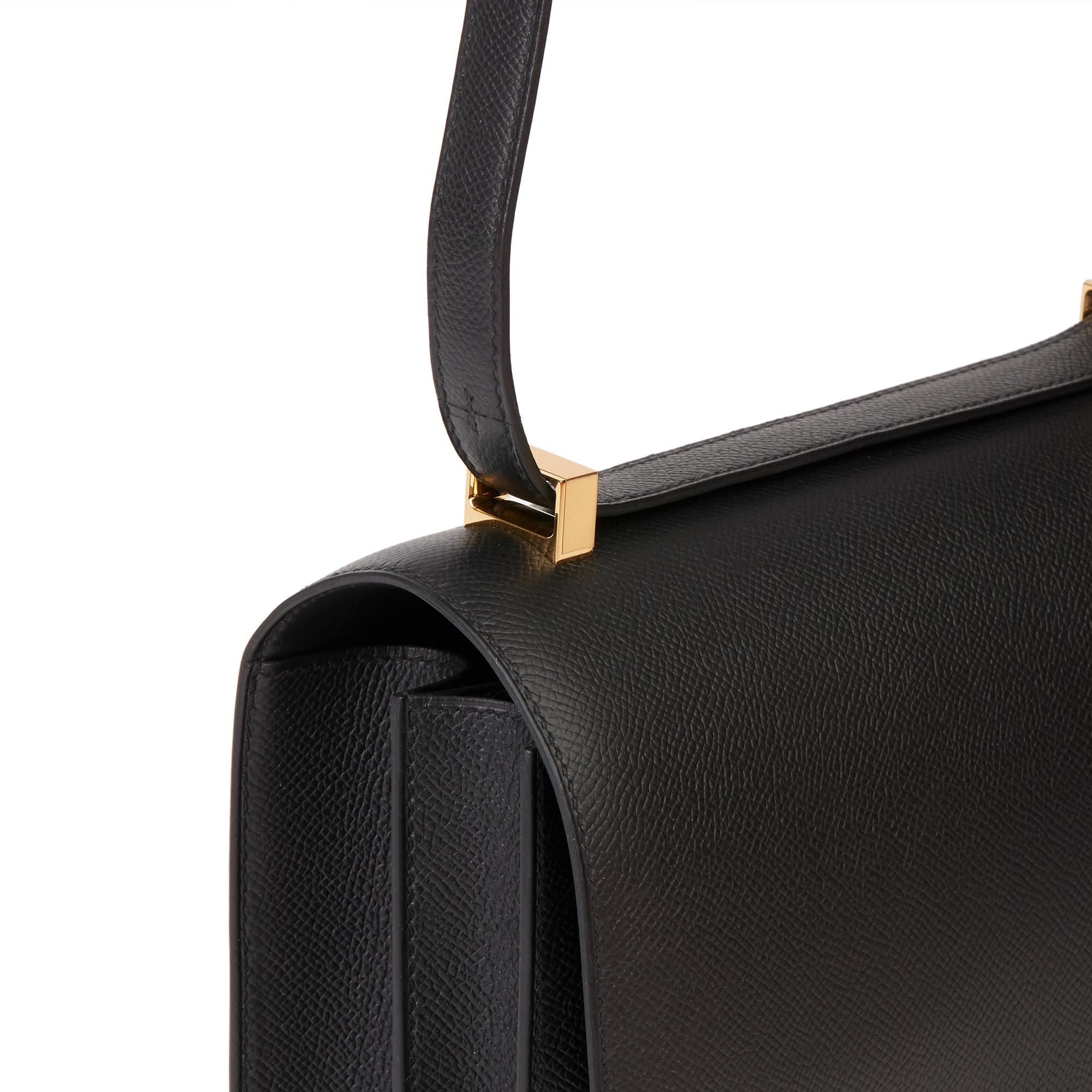 2018 Hermès Black Epsom Leather Constance 24 4