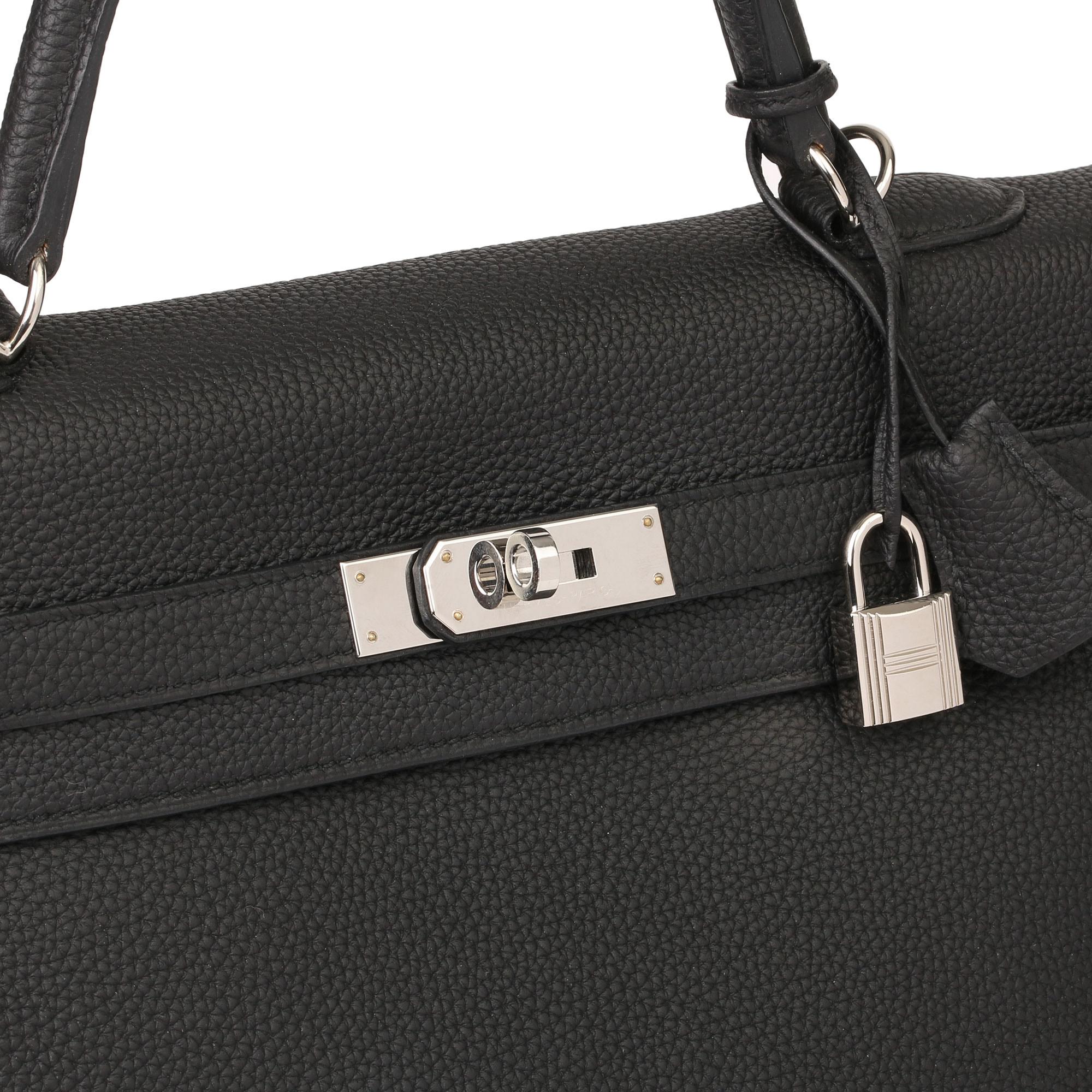 2018 Hermès Black Togo Leather Kelly 35cm Retourne 3