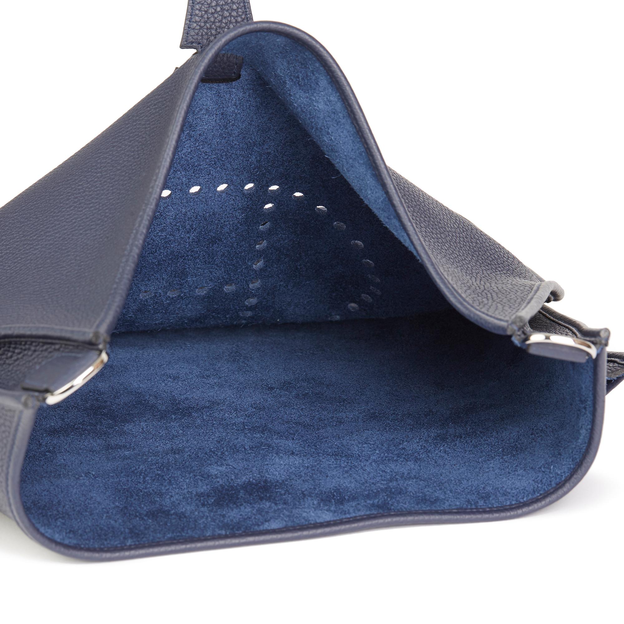 2018 Hermès Bleu Nuit Clemence Leather Evelyne III 40 2