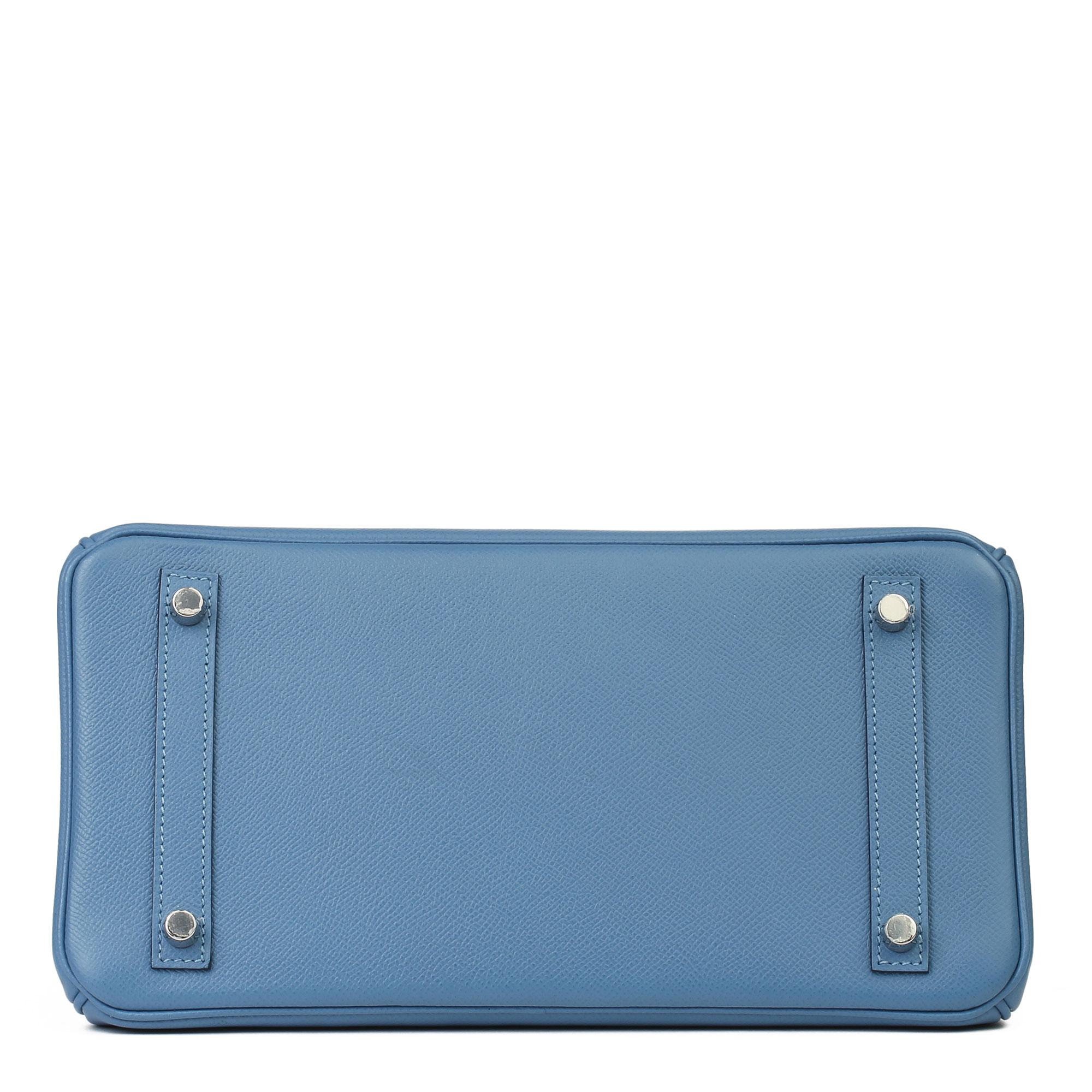 2018 Hermes Blau Azurblau Epsom Leder Birkin 30cm 7
