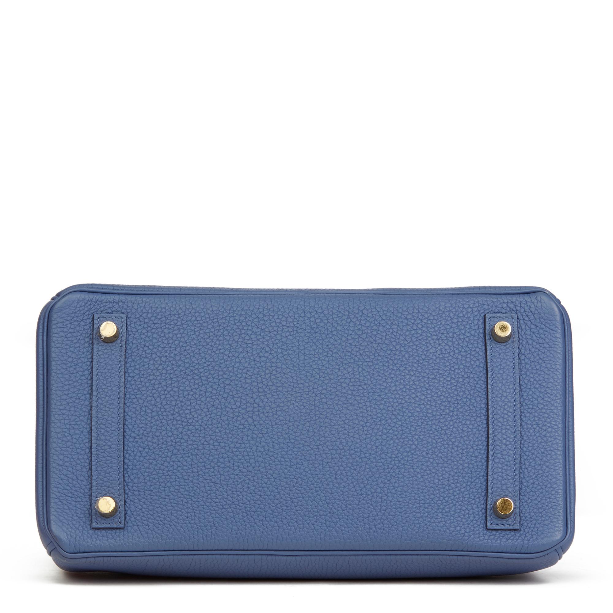 Women's 2018 Hermès Blue Brighton Togo Leather Birkin 30cm