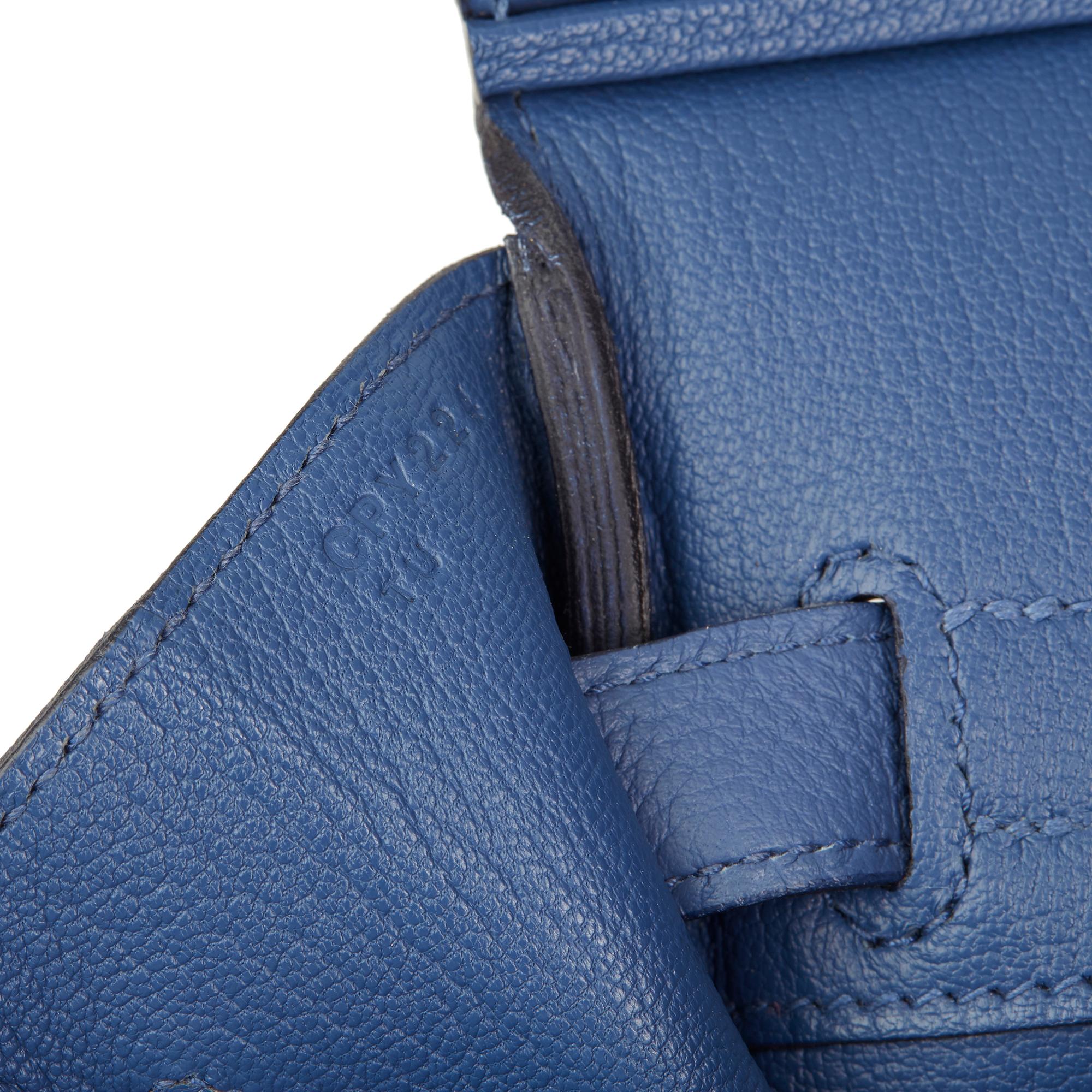 2018 Hermès Blue Brighton Togo Leather Birkin 30cm 3