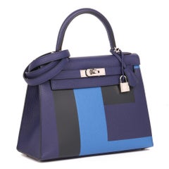 2018 Hermes Blue Encre, Blue Zellige, Black, Vert Cypress, Leather Kelly 28cm