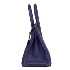 2018 Hermes Blue Encre Togo Leather Birkin 30cm