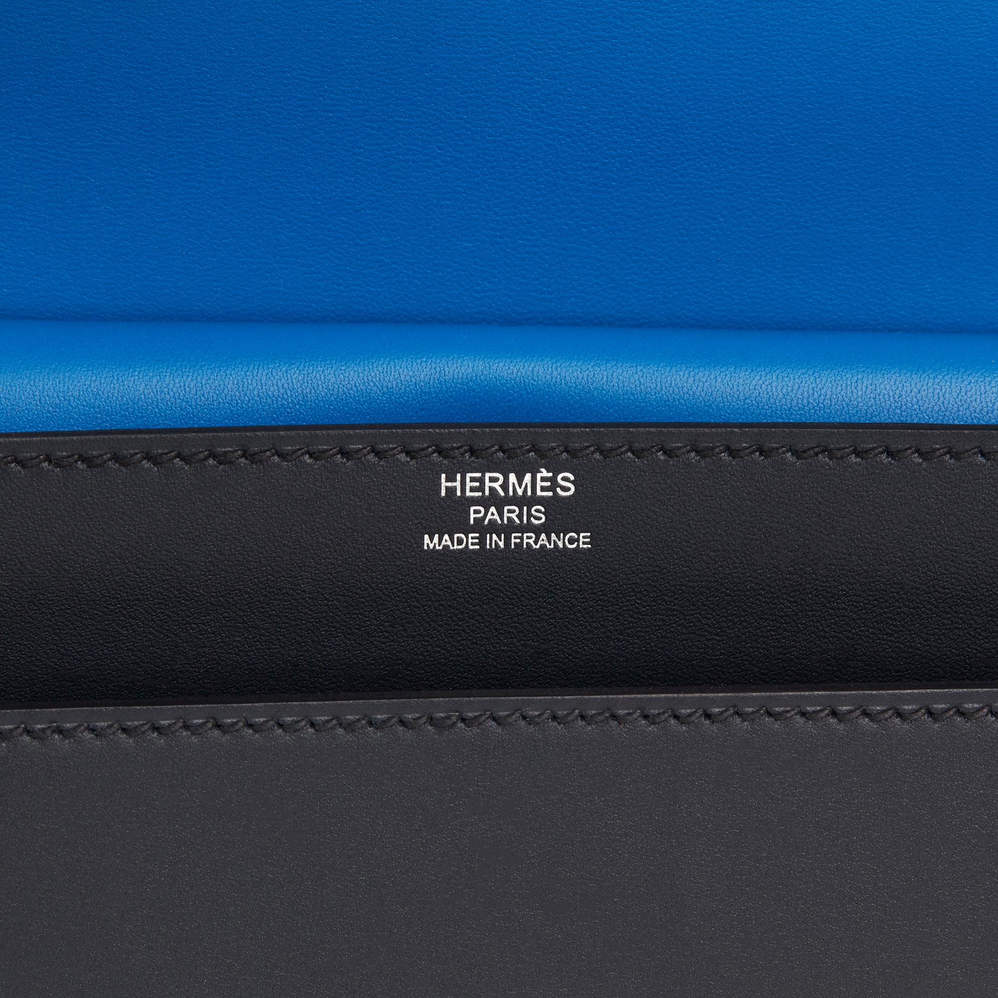 2018 Hermès Blue Encre, Zellige, Sombrero II & Epsom Leather Marquette Verrou 21 1