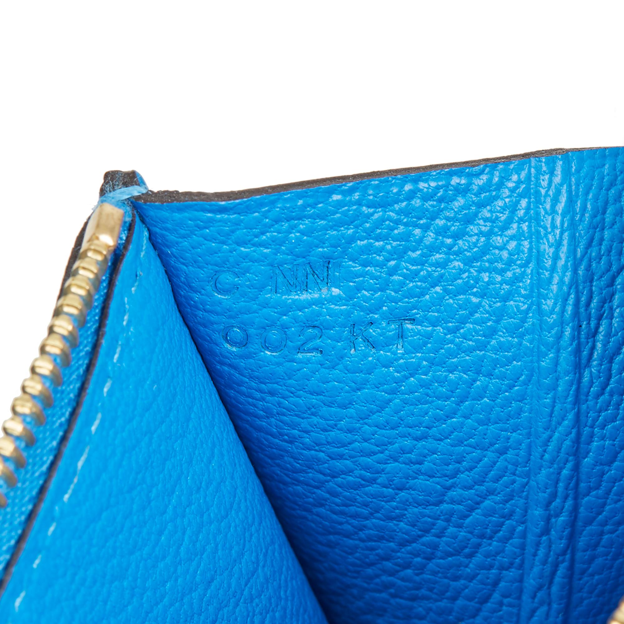 2018 Hermes Blau Hydra Evercolor Leder Constance Kompakt Brieftasche 3