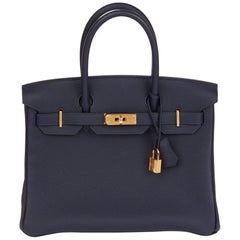 2018  Hermès  Blue Nuit Togo Leather Birkin 30cm