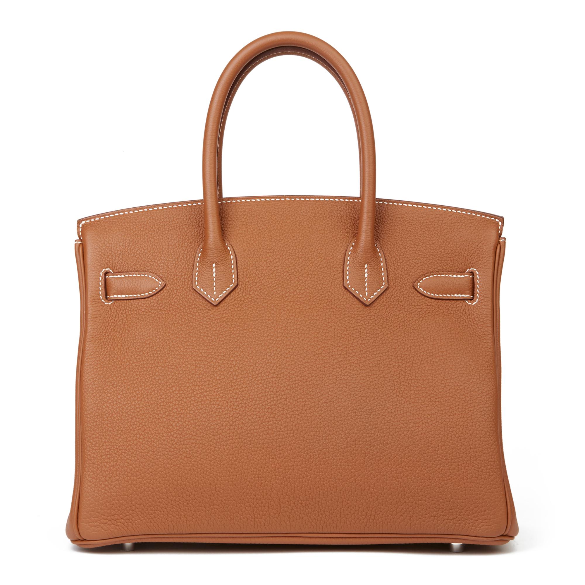 2018 Hermès Gold Togo Leather Birkin 30cm In New Condition In Bishop's Stortford, Hertfordshire
