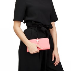 2018 Hermès Rose Azalee Evercolor Leather Dogon Recto-Verso Wallet