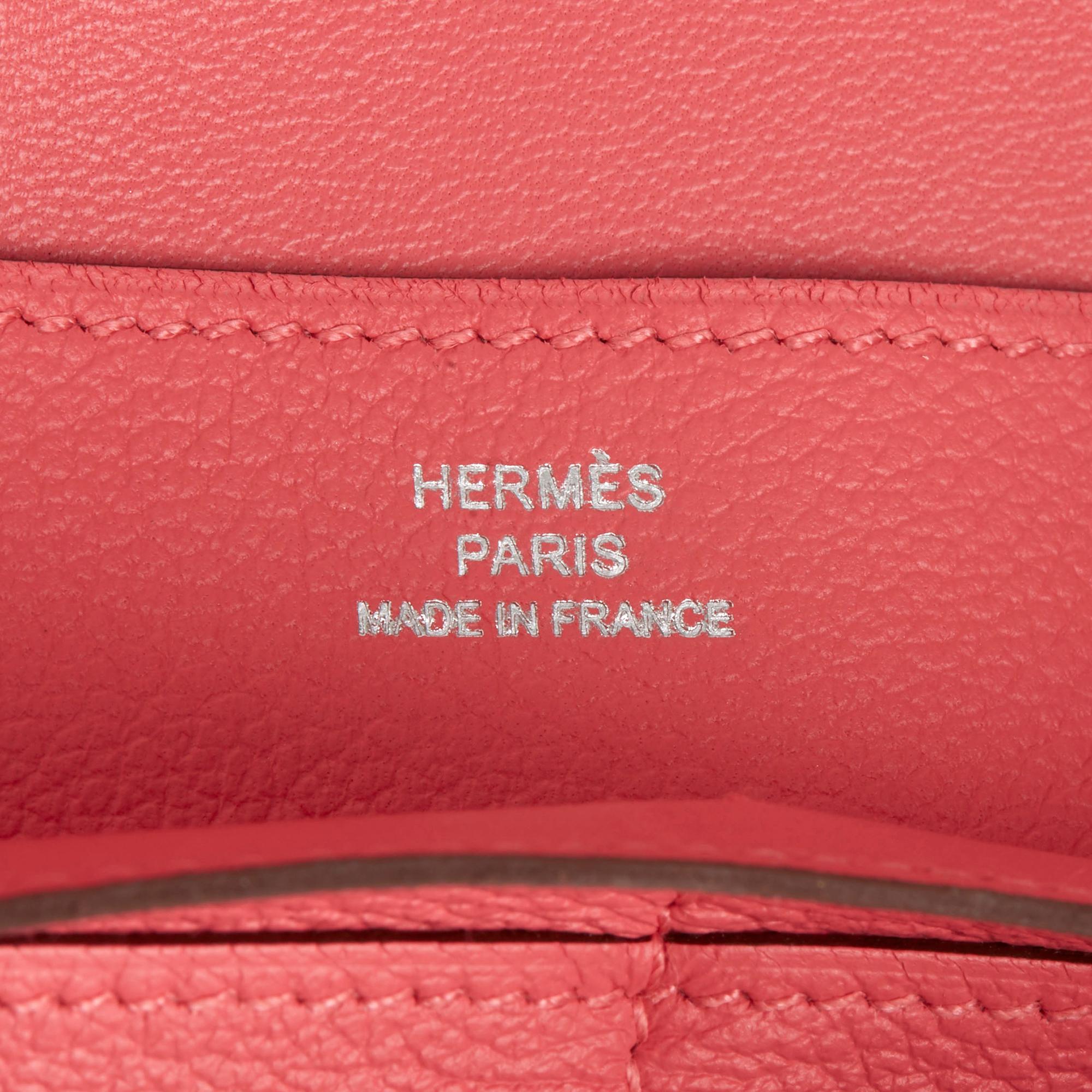 2018 Hermès Rose Azalee Evercolor Leather Dogon Recto-Verso Wallet 3