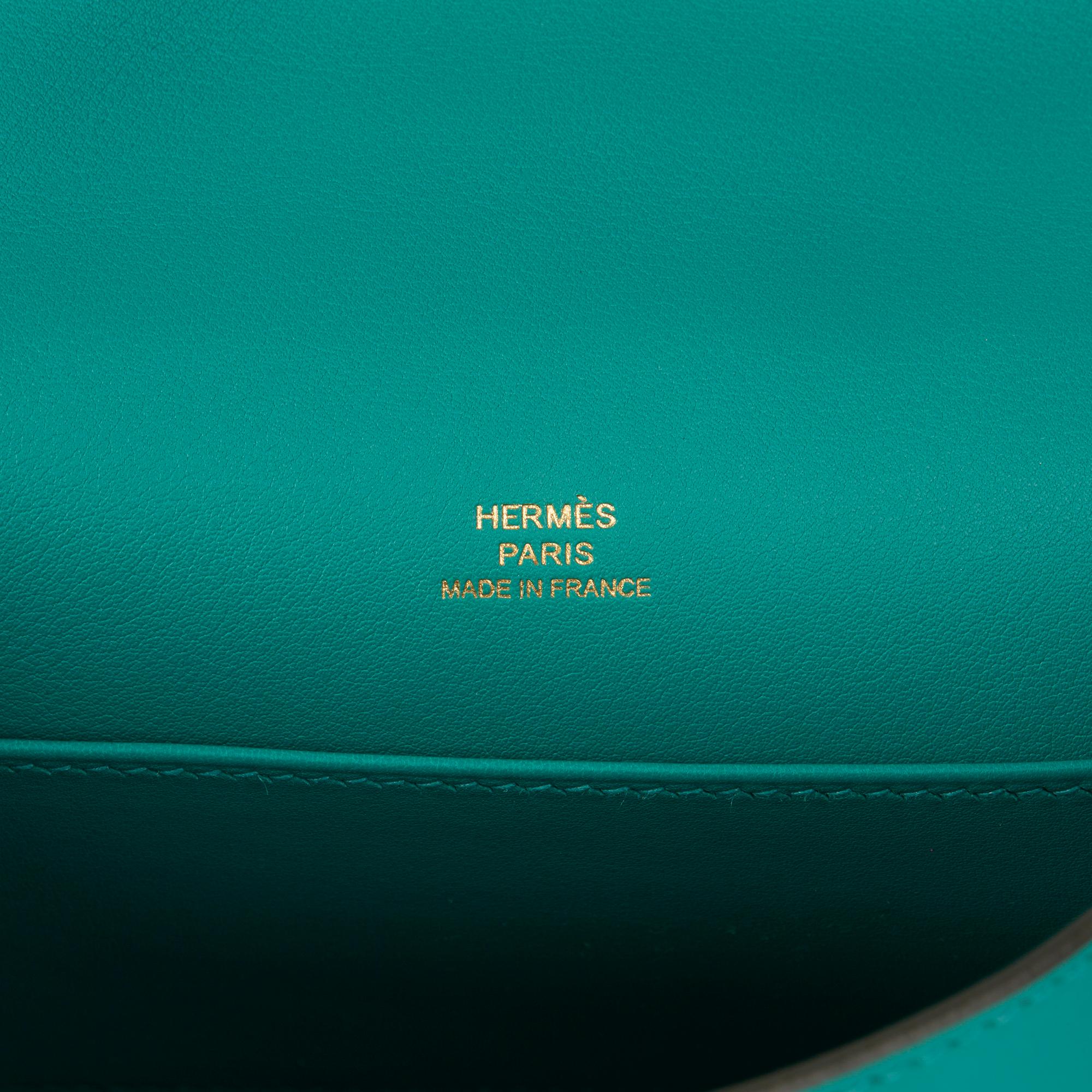 2018 Hermès Vert Verone Swift Leather Kelly Pochette 1