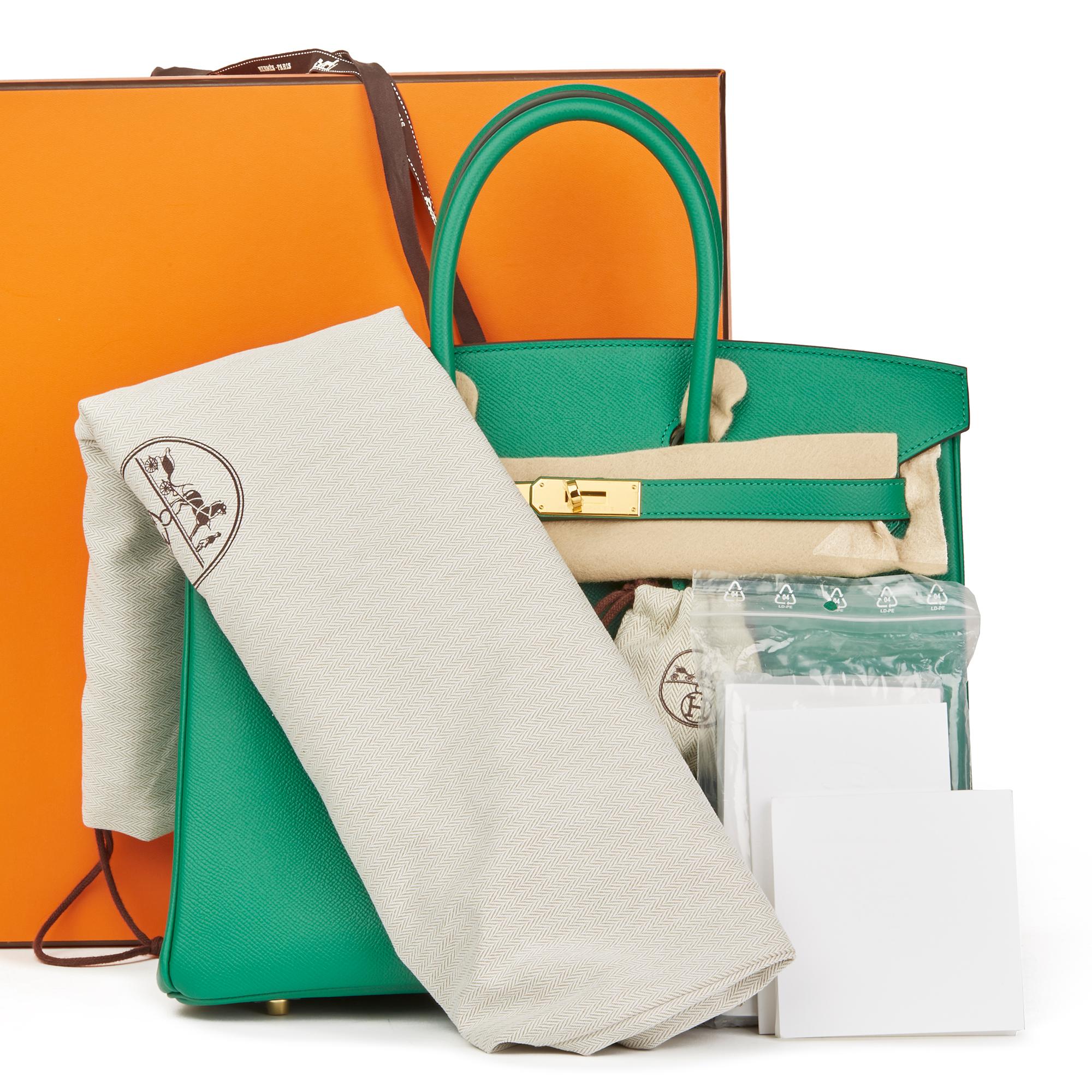 2018 Hermès Vert Vertigo Epsom Leather Birkin 35cm 5