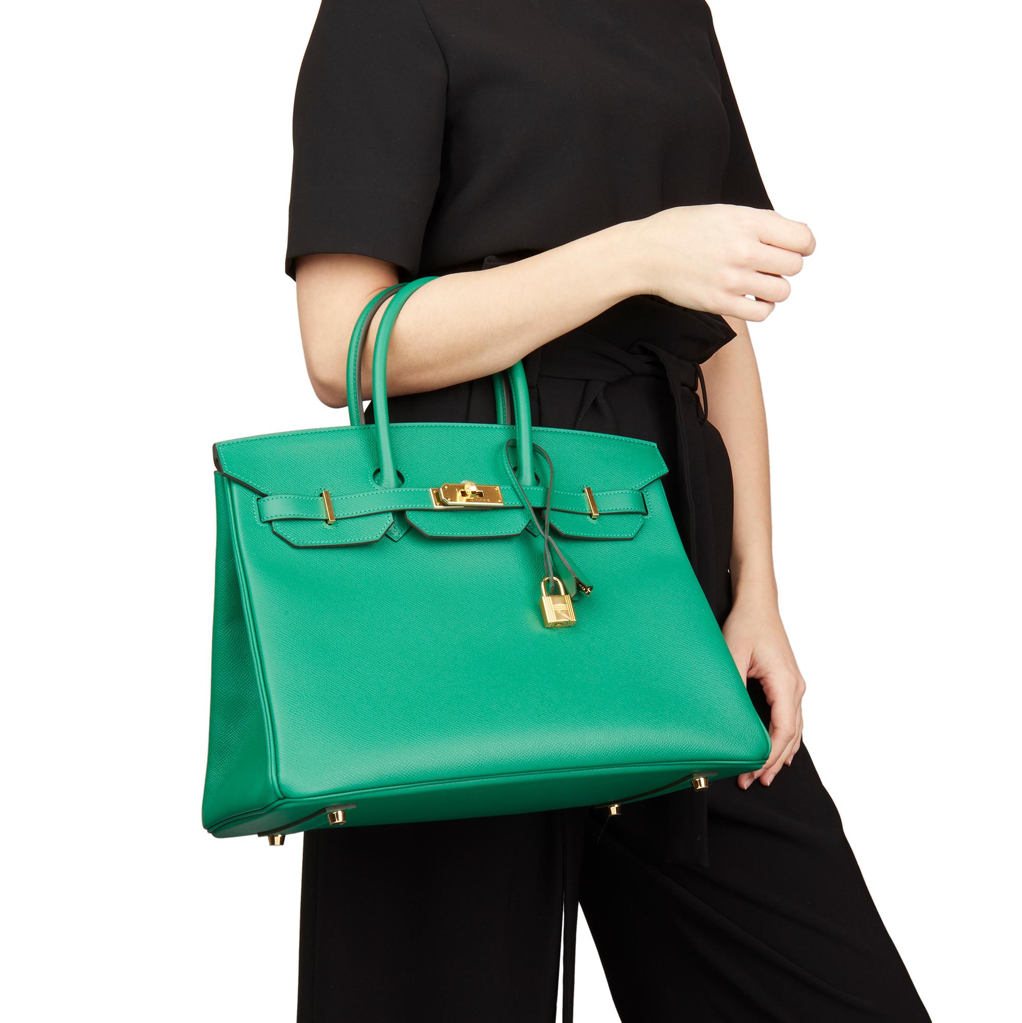2018 Hermès Vert Vertigo Epsom Leather Birkin 35cm 6