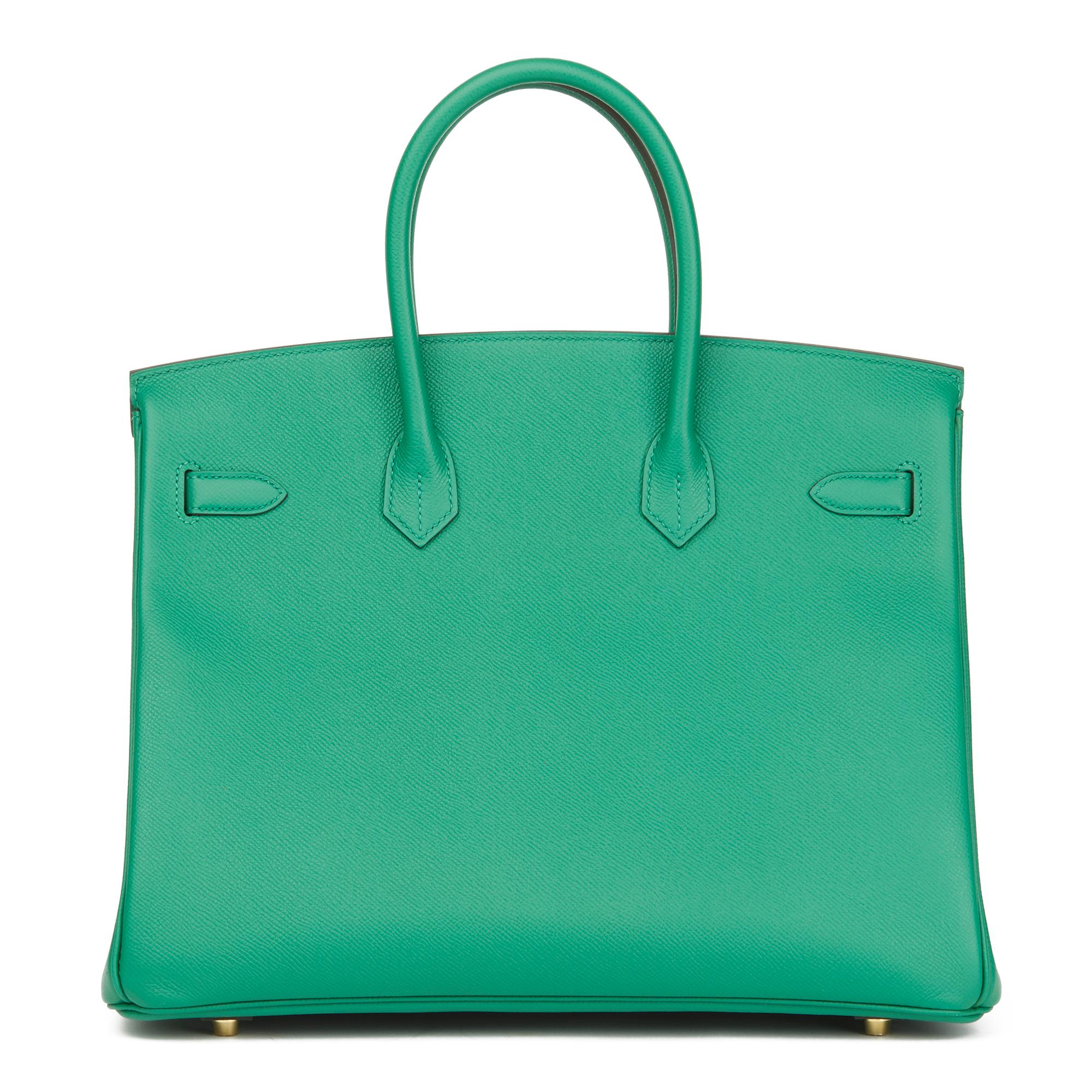 2018 Hermès Vert Vertigo Epsom Leather Birkin 35cm In New Condition In Bishop's Stortford, Hertfordshire