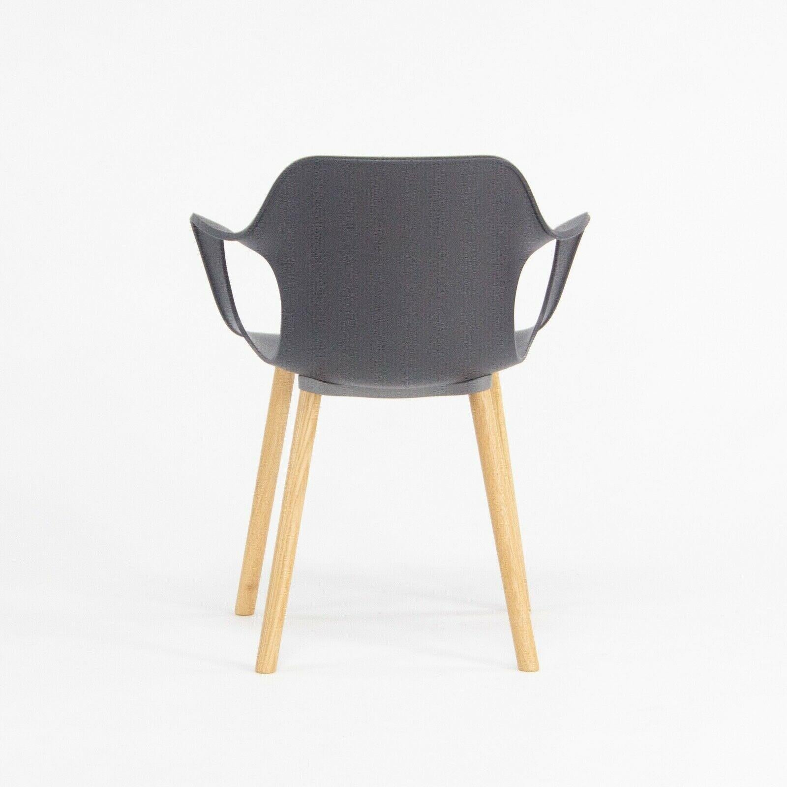 Modern 2018 Jasper Morrison for Vitra HAL Armchair with Black Seat and Oak Wood Legs For Sale