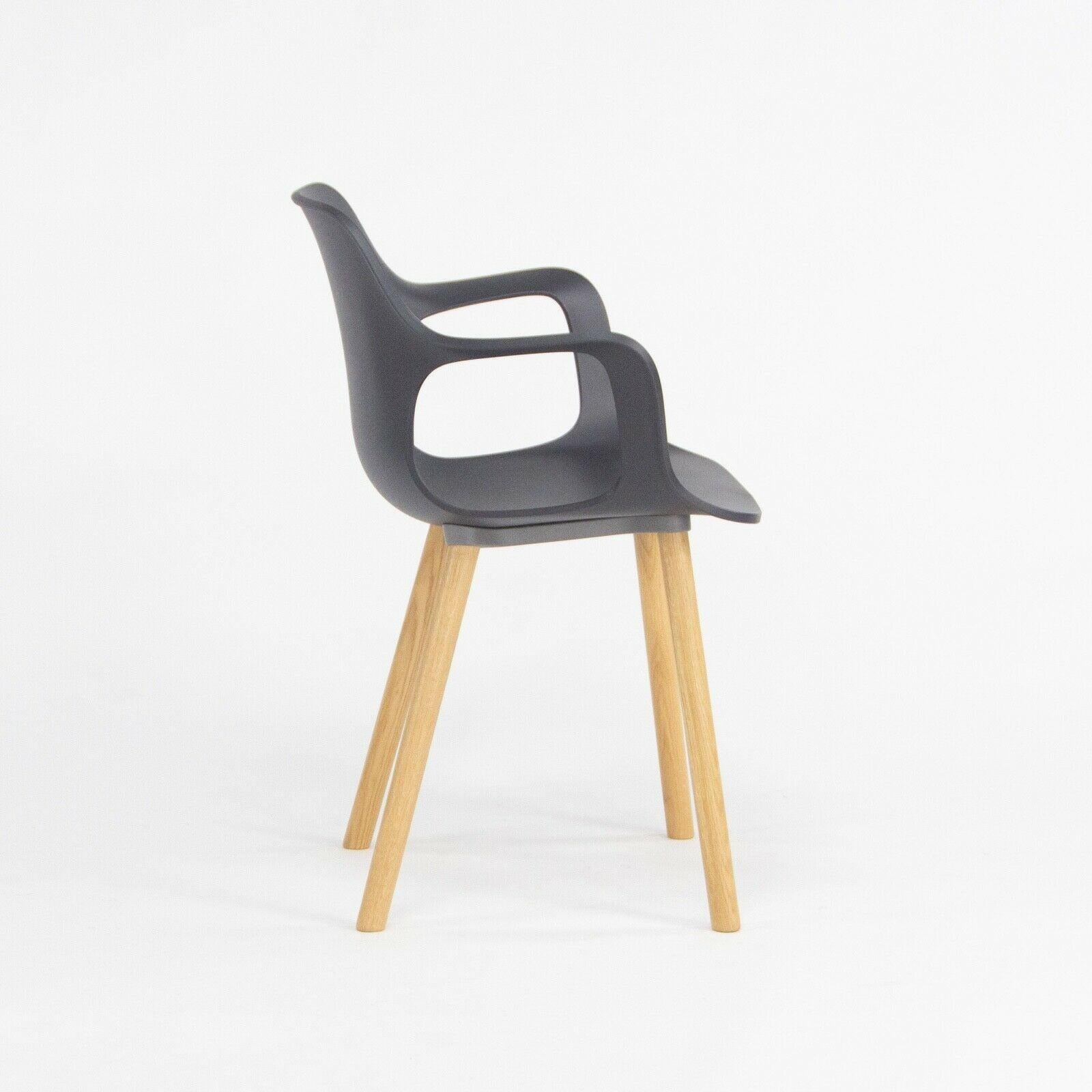 2018 Jasper Morrison for Vitra HAL Armchair with Black Seat and Oak Wood Legs In Good Condition For Sale In Philadelphia, PA