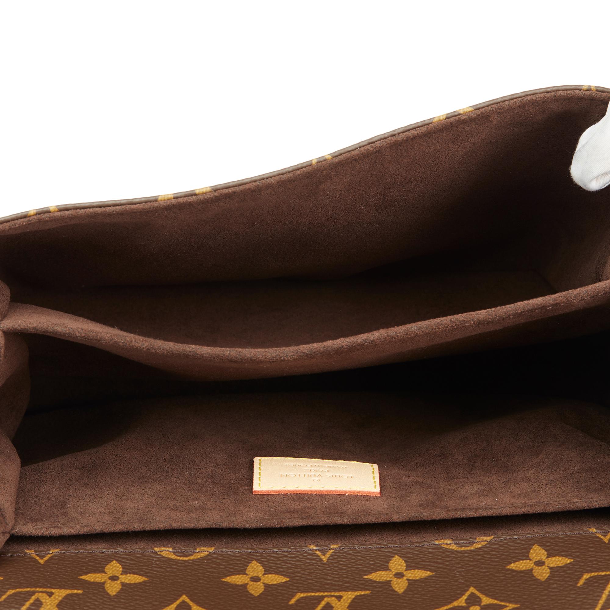 2018 Louis Vuitton Brown Monogram Coated Canvas Pochette Metis 6