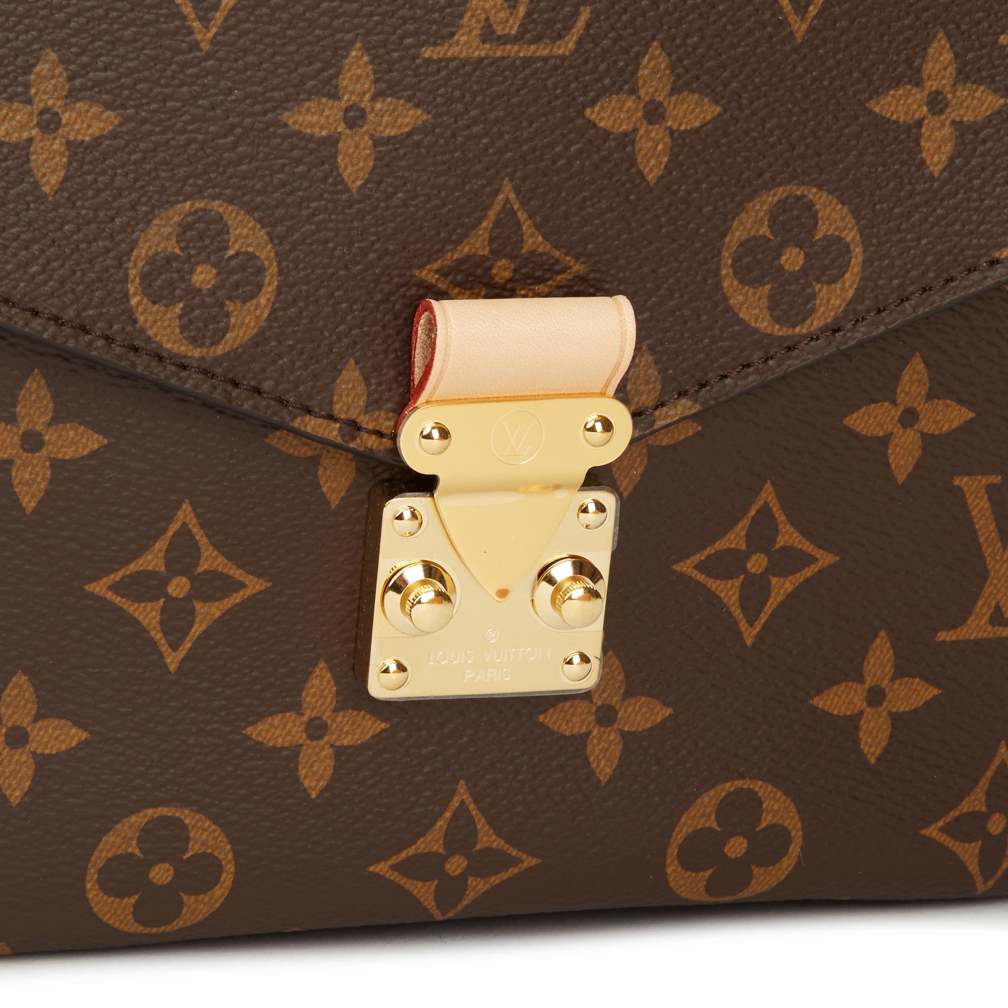 2018 Louis Vuitton Brown Monogram Coated Canvas Pochette Metis 2