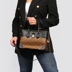 2018 Louis Vuitton Brown Monogram Reverse Canvas and Black Leather City Malle