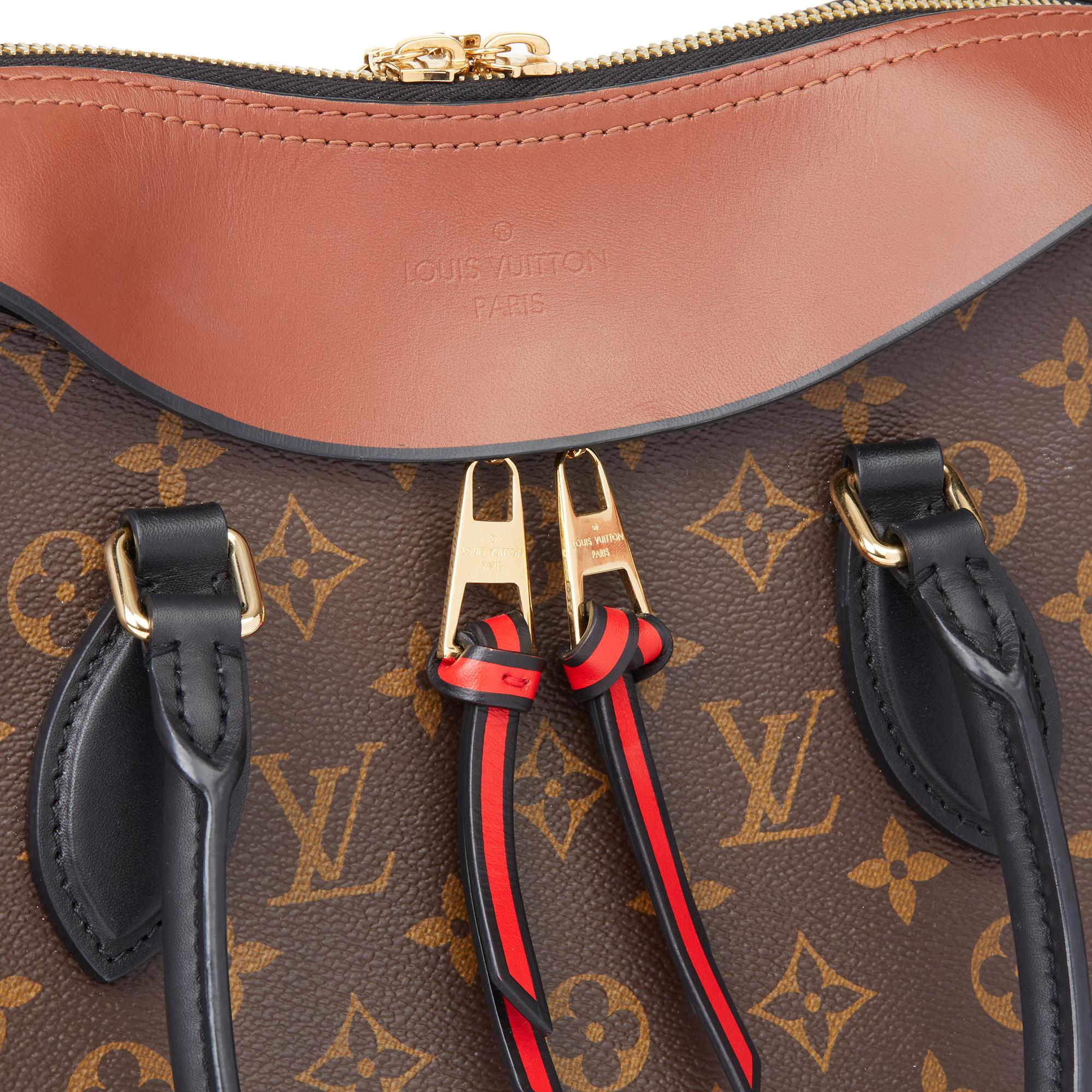 Women's 2018 Louis Vuitton Caramel, Kabuki Leather & Monogram Coated Canvas Tuileries