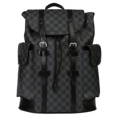 2018 Louis Vuitton Graphite Damier Canvas & Calfskin Leather Christopher Backpac