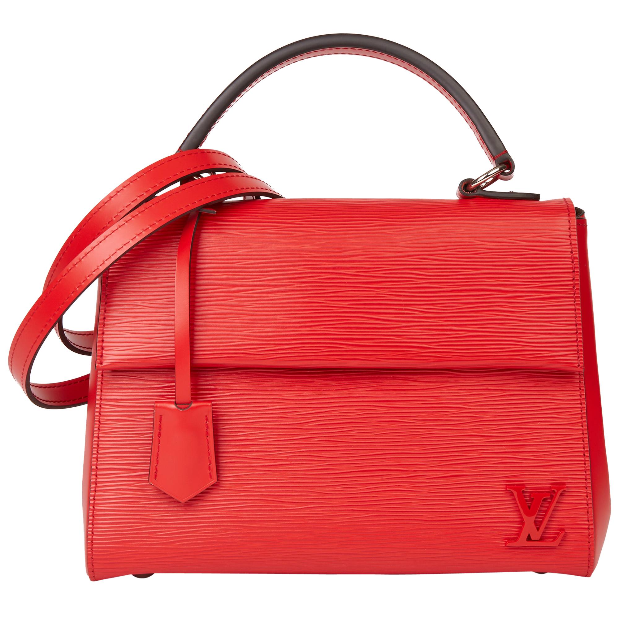 Louis Vuitton Neutrals EPI Cluny Mini Top Handle Bag
