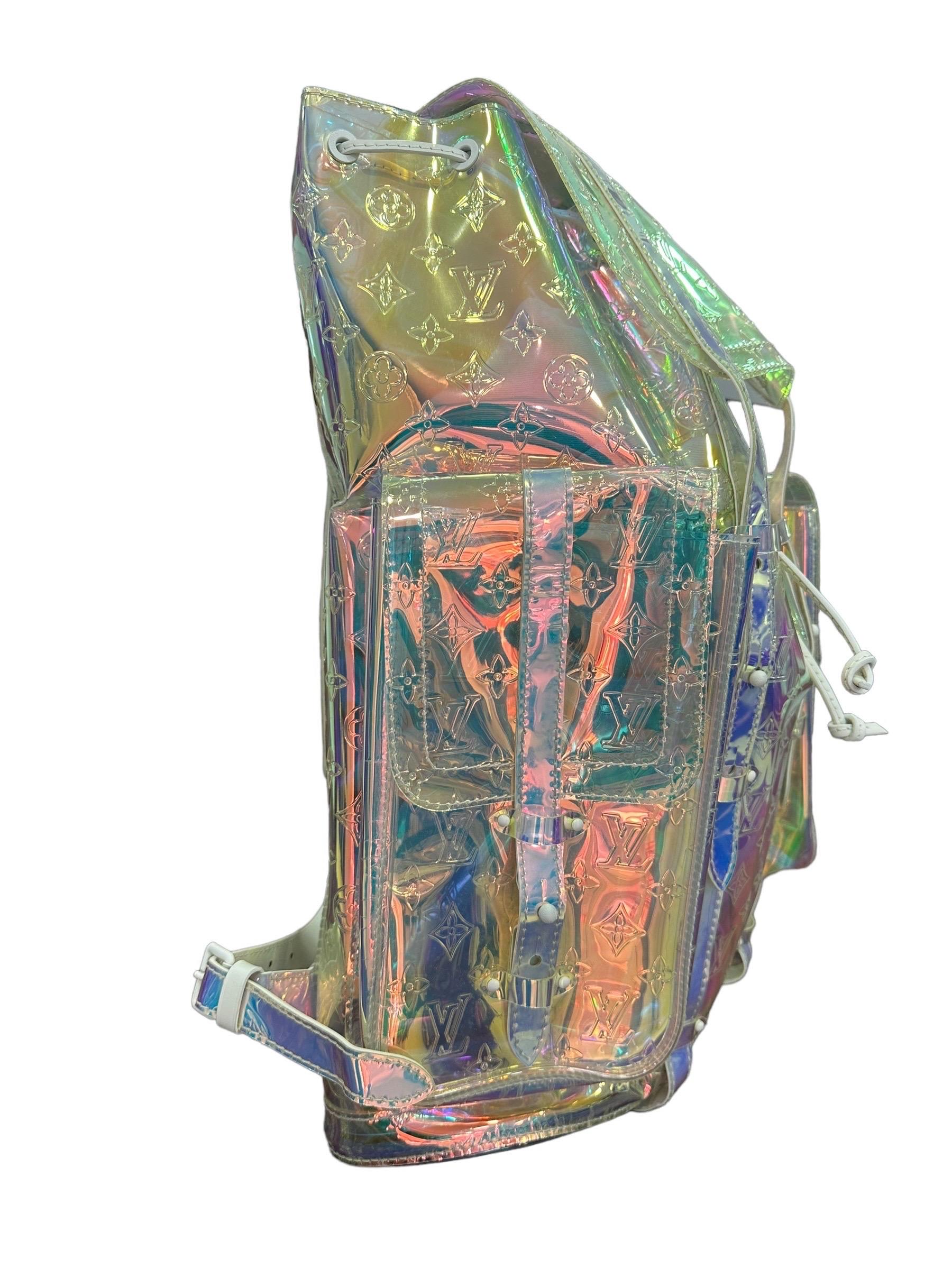 2018 Louis Vuitton x Virgil Abloh Christopher GM Prisma PVC Multicolore en vente 1