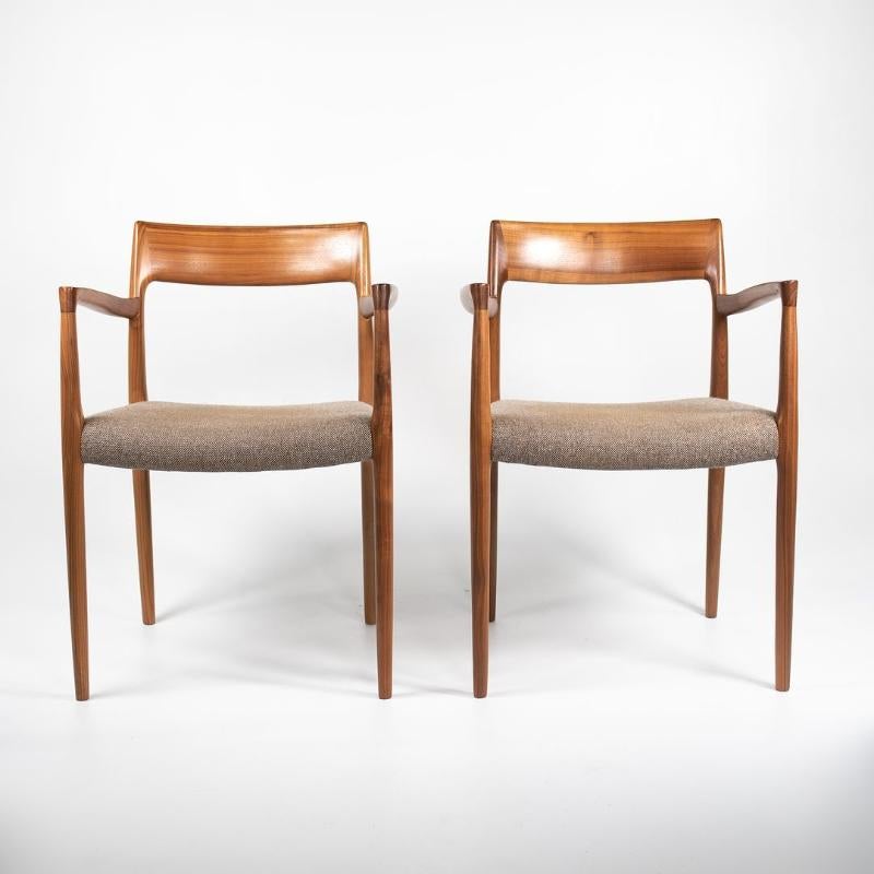 2018 Pair of Model 57 Armchairs in Walnut by Niels Otto Moller For Sale 5