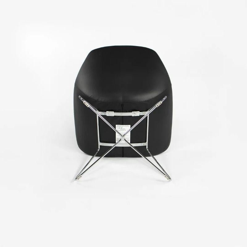 Moderne 2018 Pearson Lloyd pour Allermuir Chaise longue ouverte en cuir noir ou en vinyle en vente