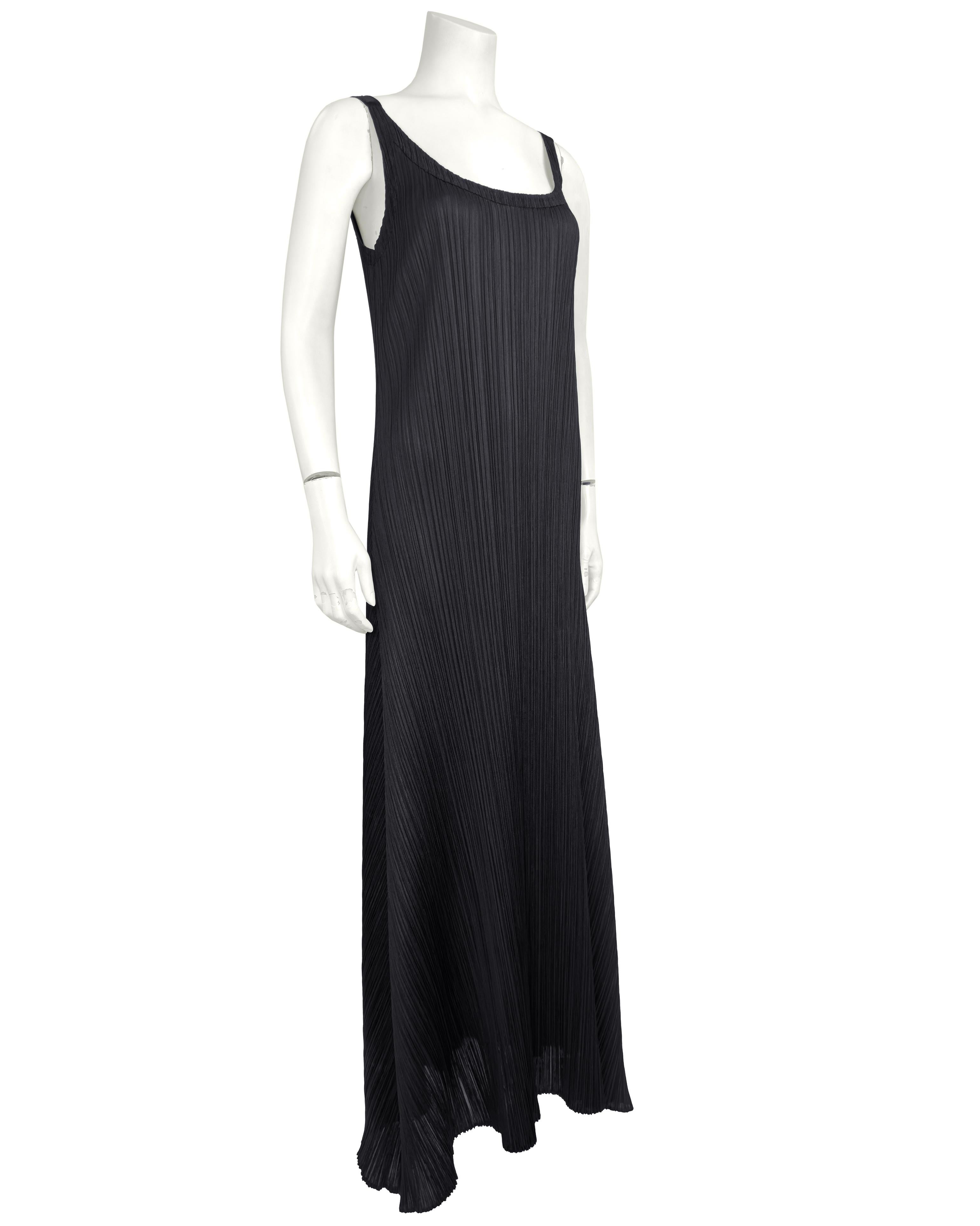 Women's or Men's 2018 Pleats Please by Issey Miyake Black Plissé Dress & Jacket Set For Sale