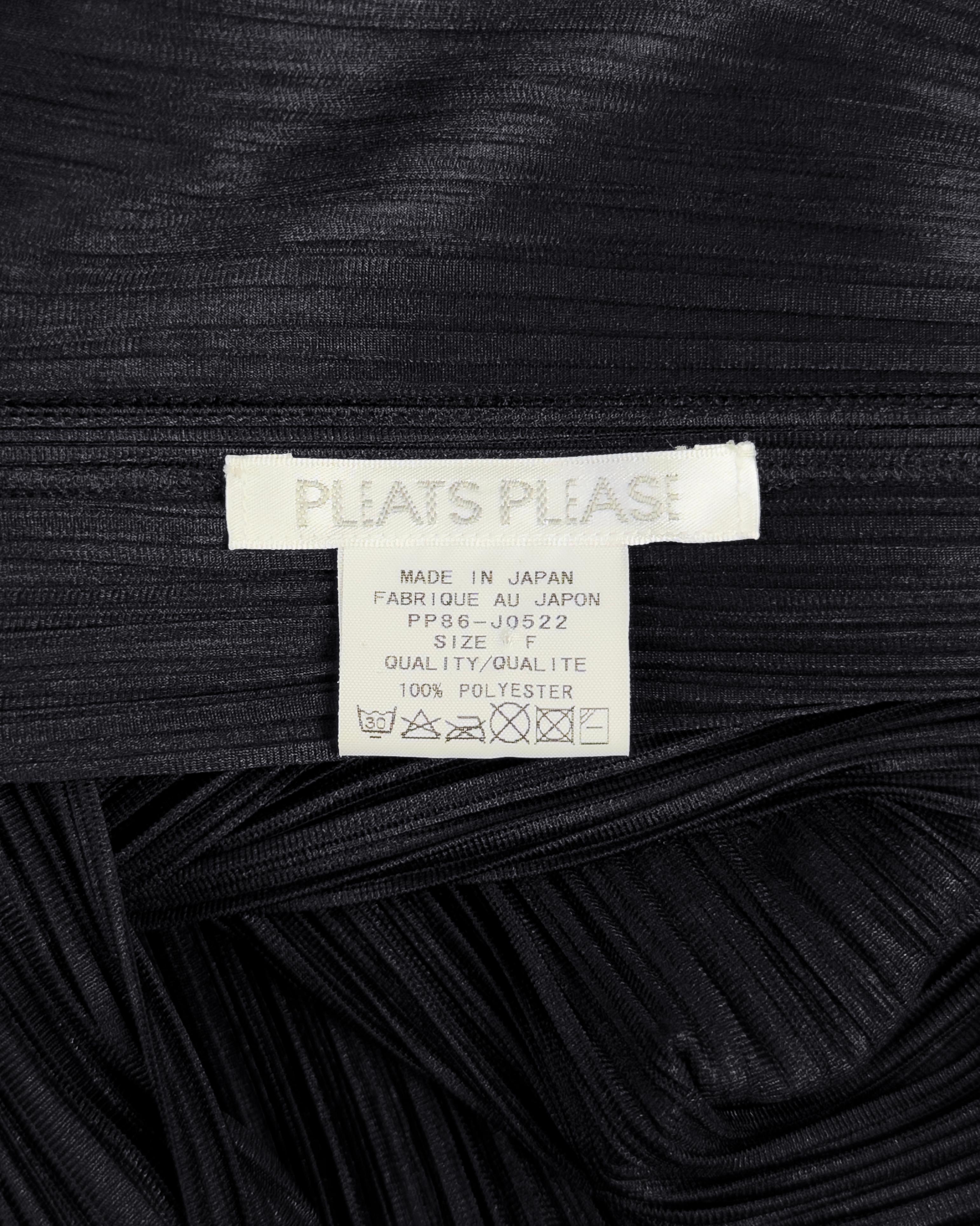 2018 Pleats Please by Issey Miyake Black Plissé Dress & Jacket Set For Sale 3