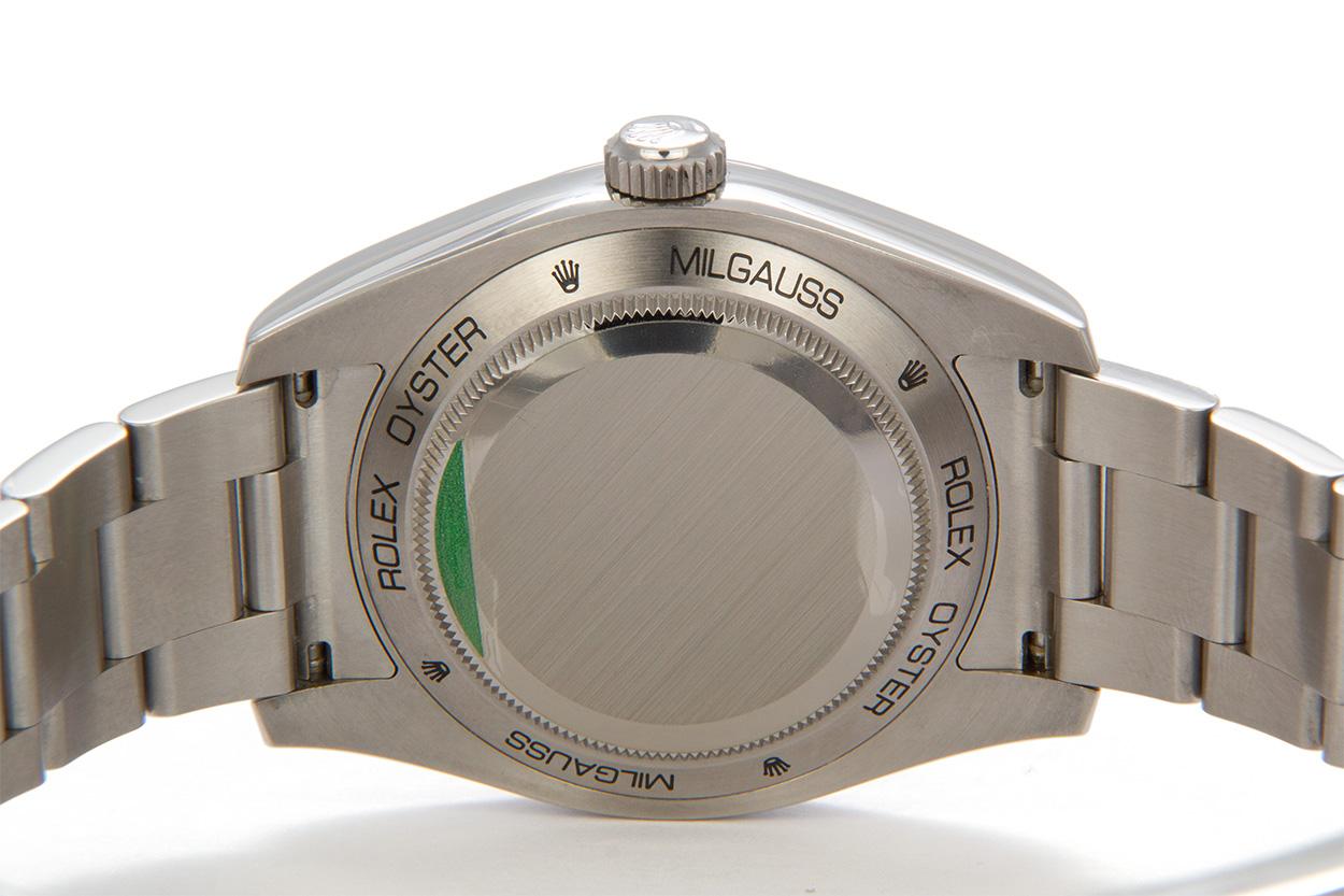 2018 Rolex Stainless Steel Milgauss Black Green 116400GV Box and Papers 1
