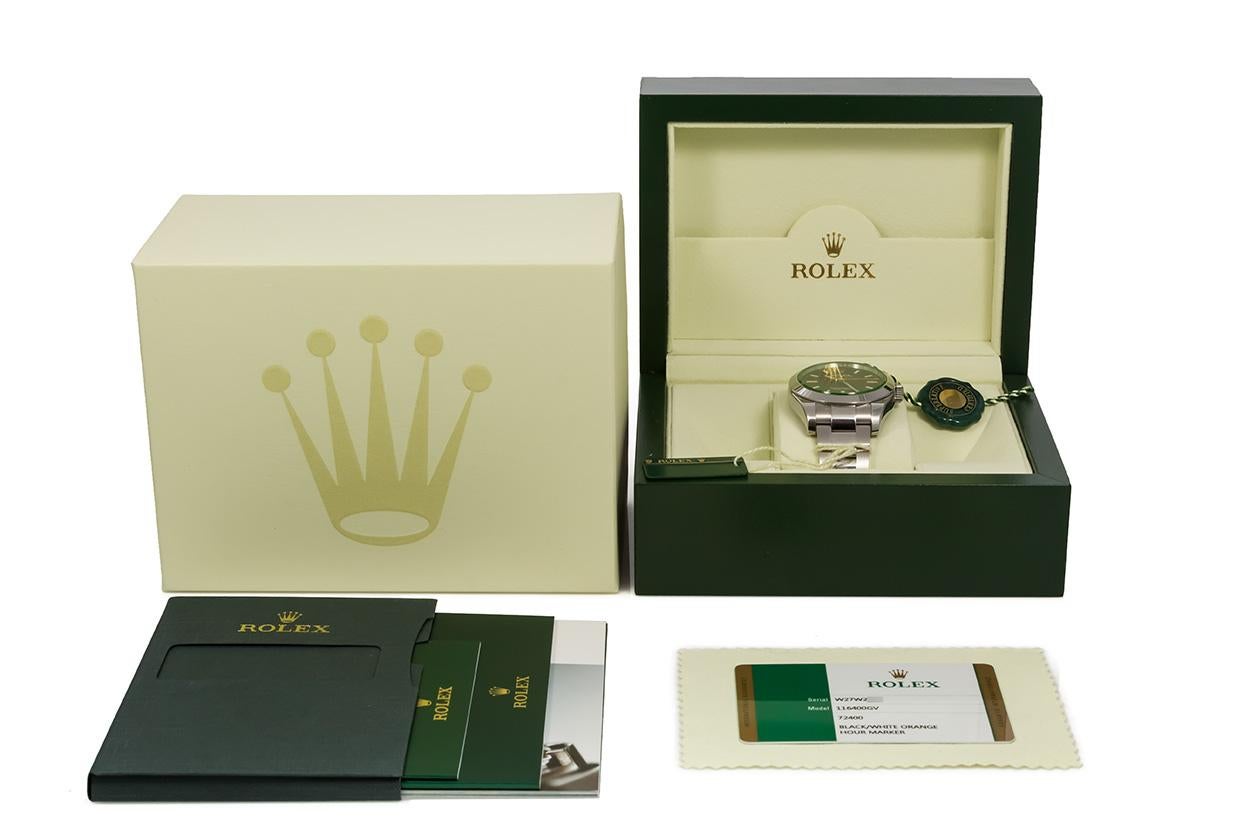 2018 Rolex Stainless Steel Milgauss Black Green 116400GV Box and Papers 3