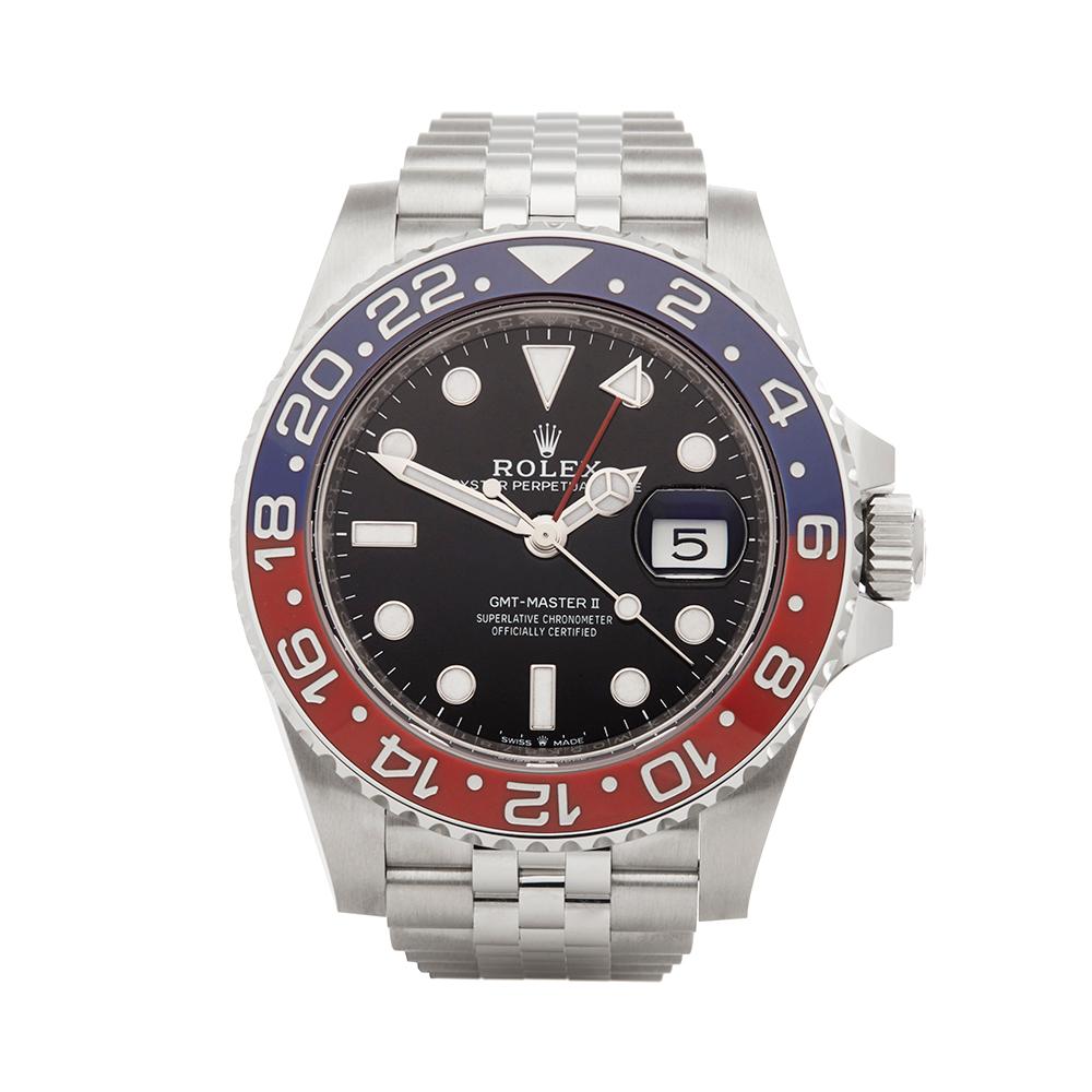 2018 Rolex GMT-Master II Pepsi Stainless Steel 126710BLRO Wristwatch