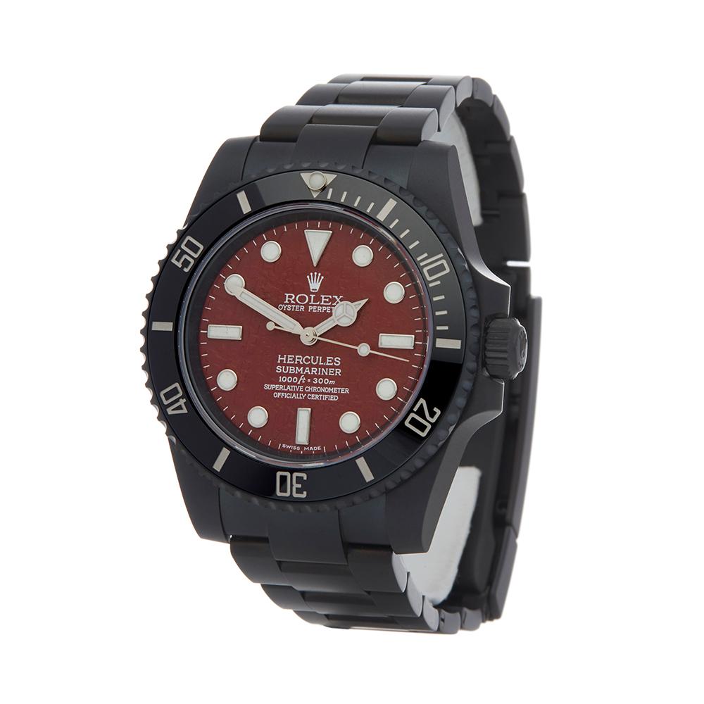 2018 Rolex Submariner Hercules Custom Stainless Steel 114060 Wristwatch In New Condition In Bishops Stortford, Hertfordshire