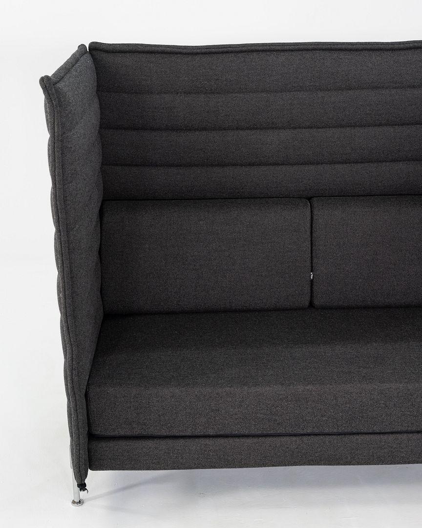 Moderno 2018 Ronan and Erwan Bouroullec per Vitra Divano a due posti Alcove in tessuto grigio in vendita