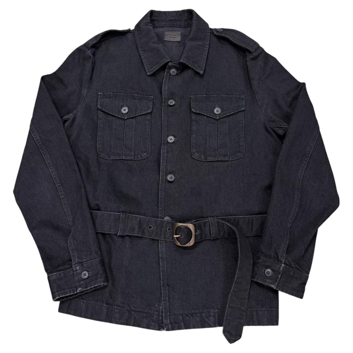 2018 Saint Laurent belted military cotton jacket
