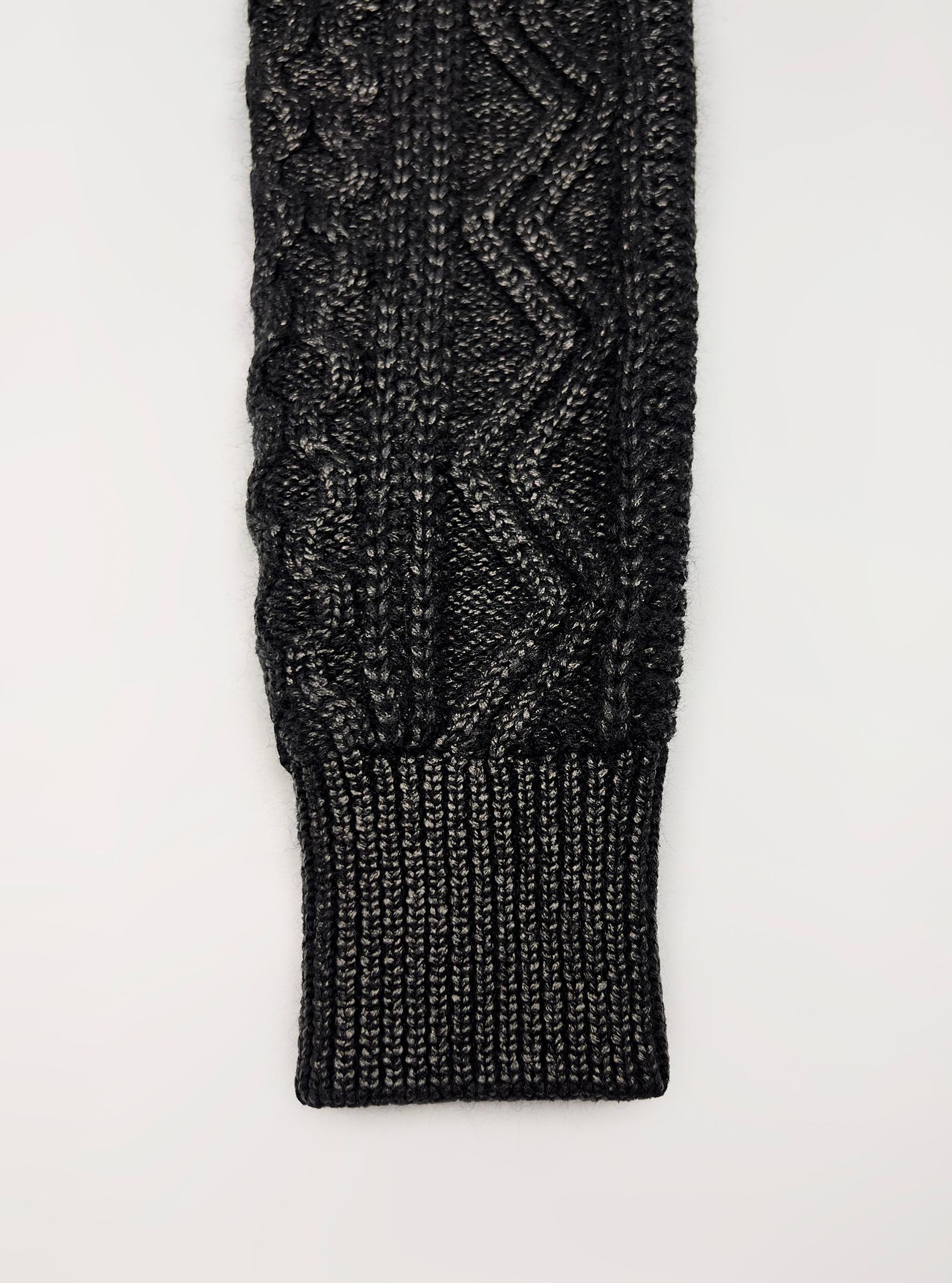 2018 Saint Laurent Paris  New with tags Paris coated cable knit sweater For Sale 5