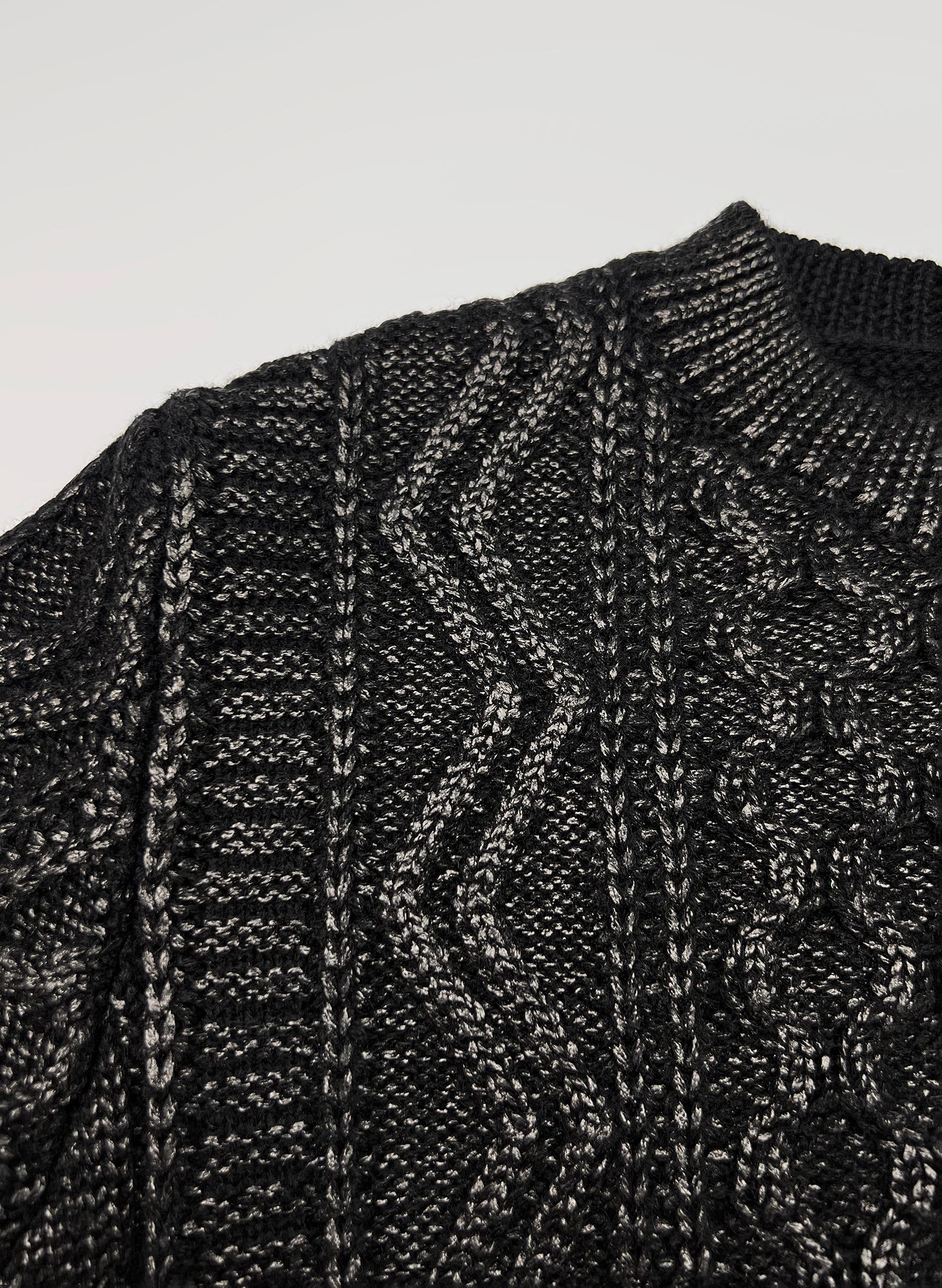 2018 Saint Laurent Paris  New with tags Paris coated cable knit sweater For Sale 6