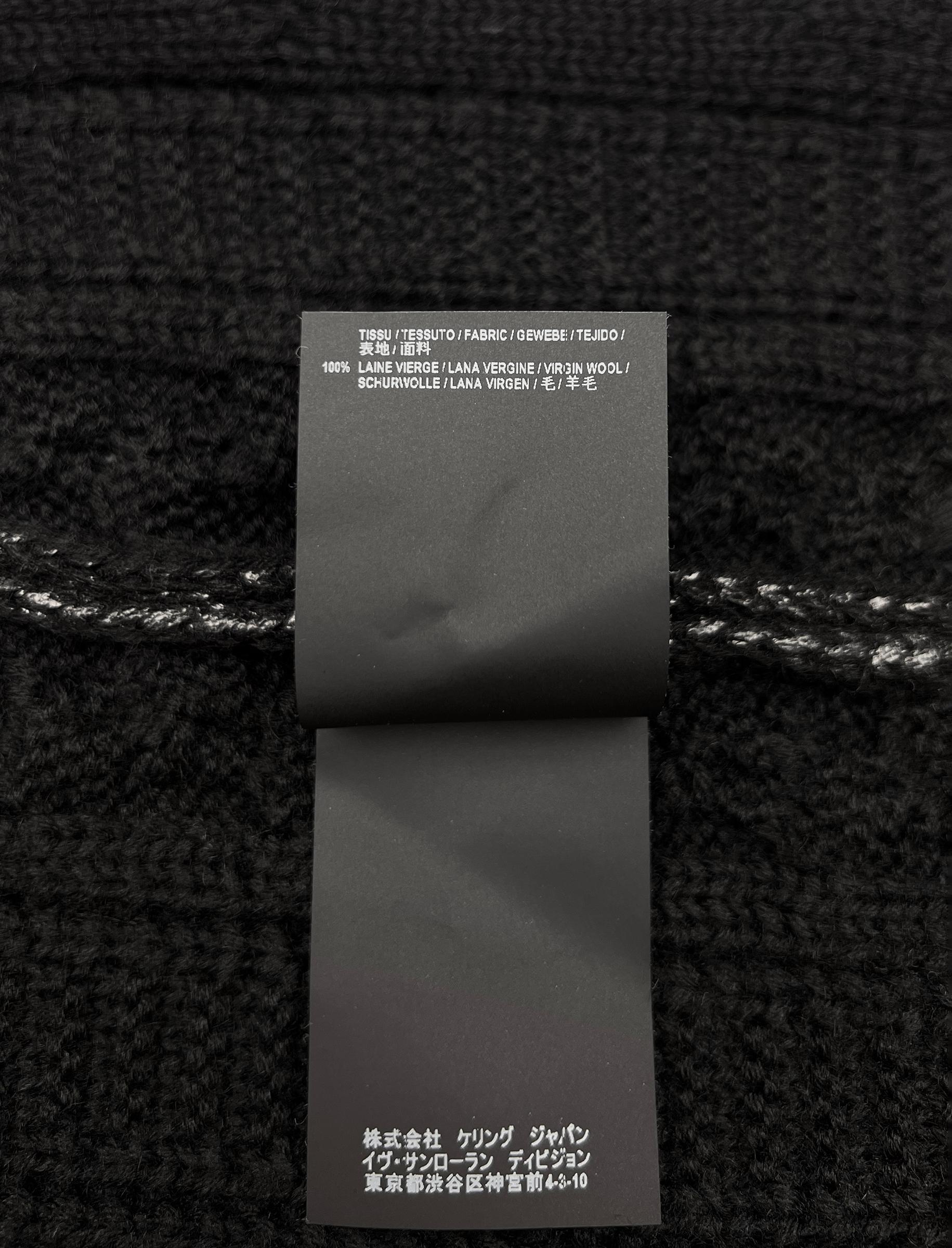 2018 Saint Laurent Paris  New with tags Paris coated cable knit sweater For Sale 4