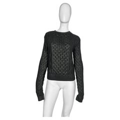 2018 Saint Laurent Paris  New with tags Paris coated cable knit sweater