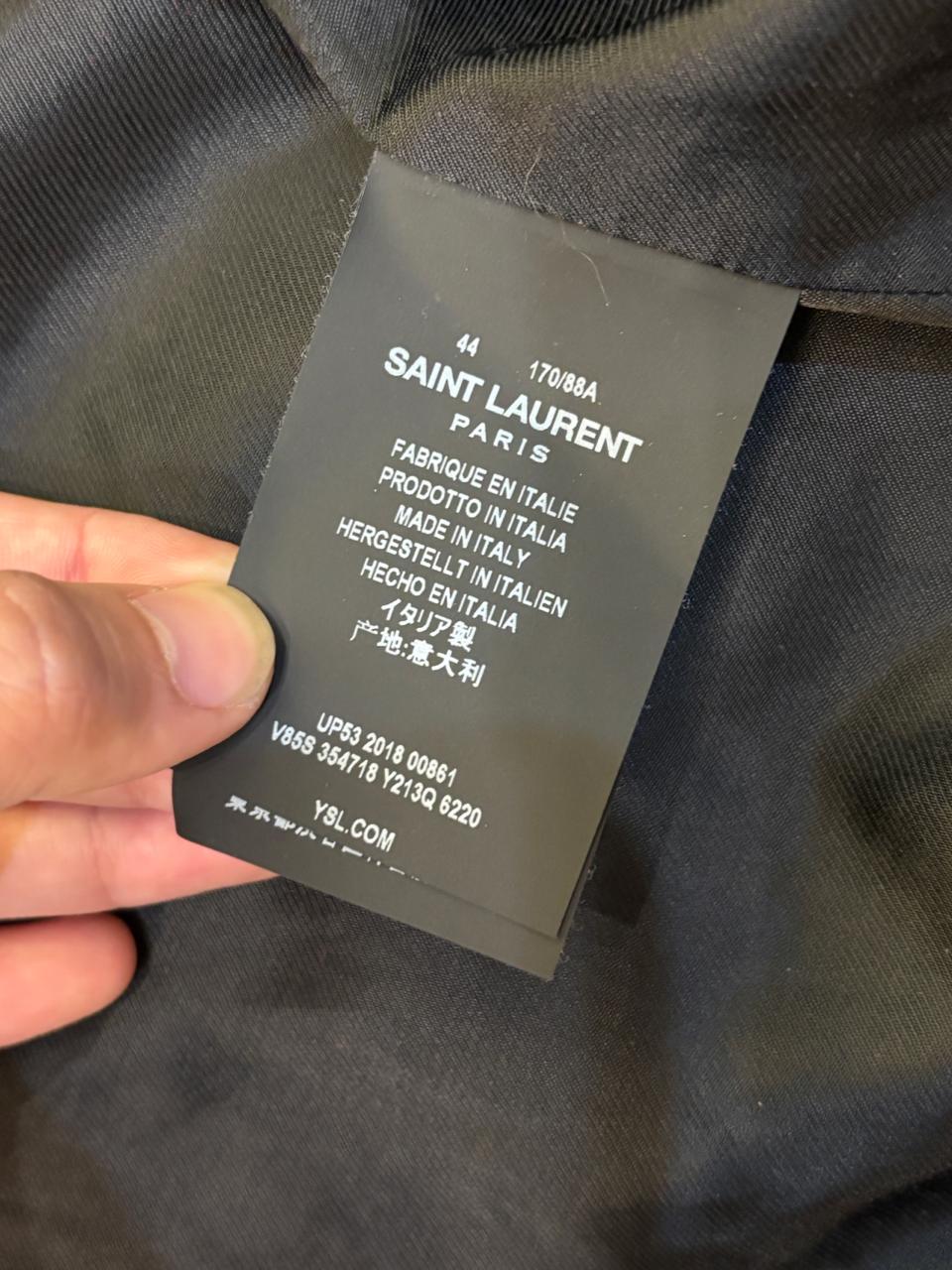 Women's or Men's 2018 Saint Laurent Red Wool Teddy Varsity Jacket For Sale