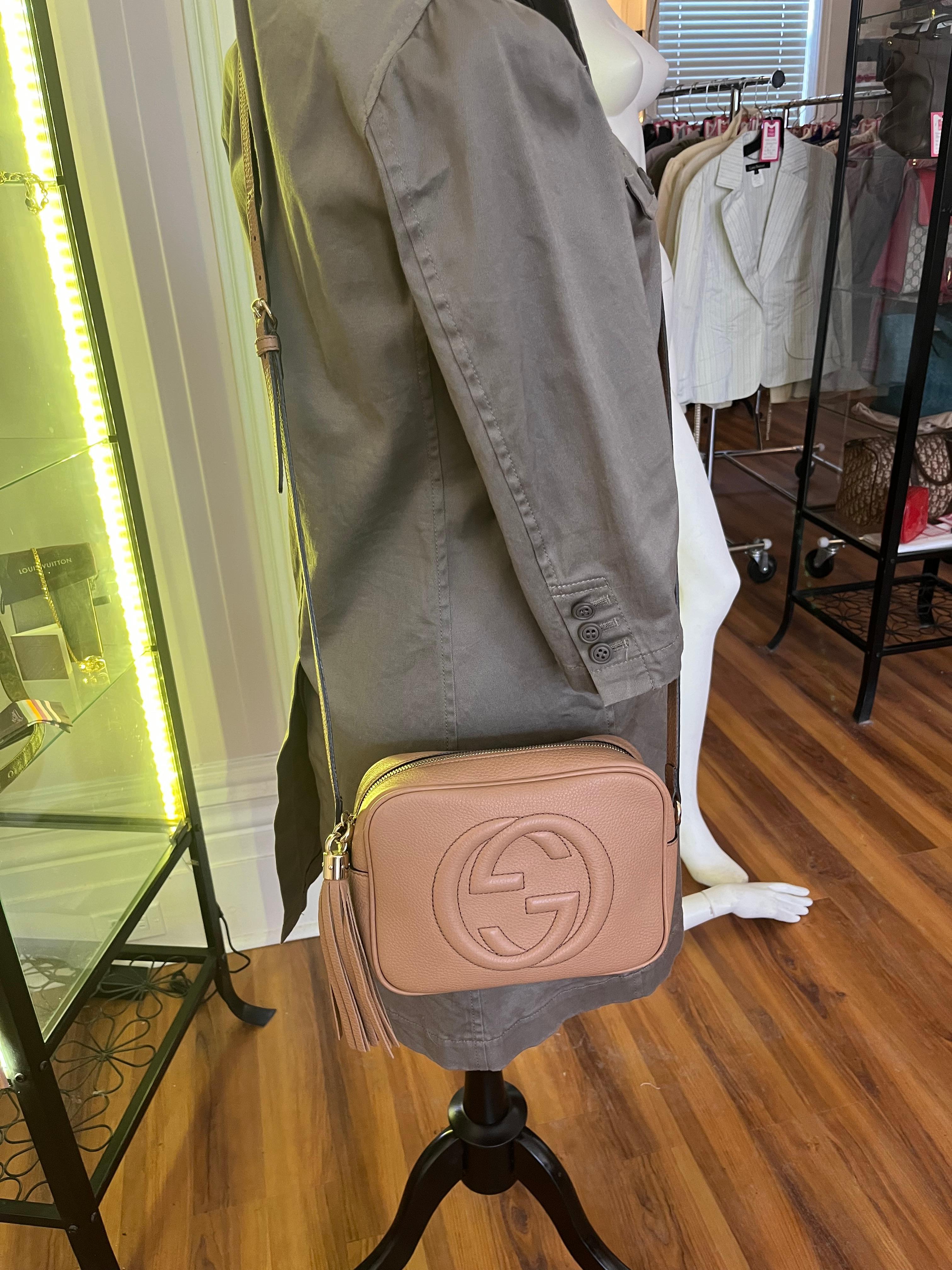 Women's 2018 Small Gucci Soho Disco Beige Crossbody Bag w/Dust Bag