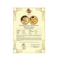 2018 St George and the Dragon Proof Gold Sovereign Coin – Gibraltar Issue