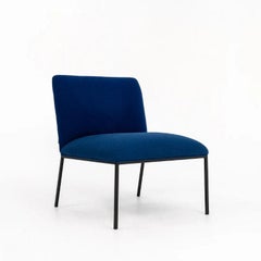 2018 Stefan Borselius für Fogia Tondo, Loungesessel in blauem Stoff, 4x verfügbar